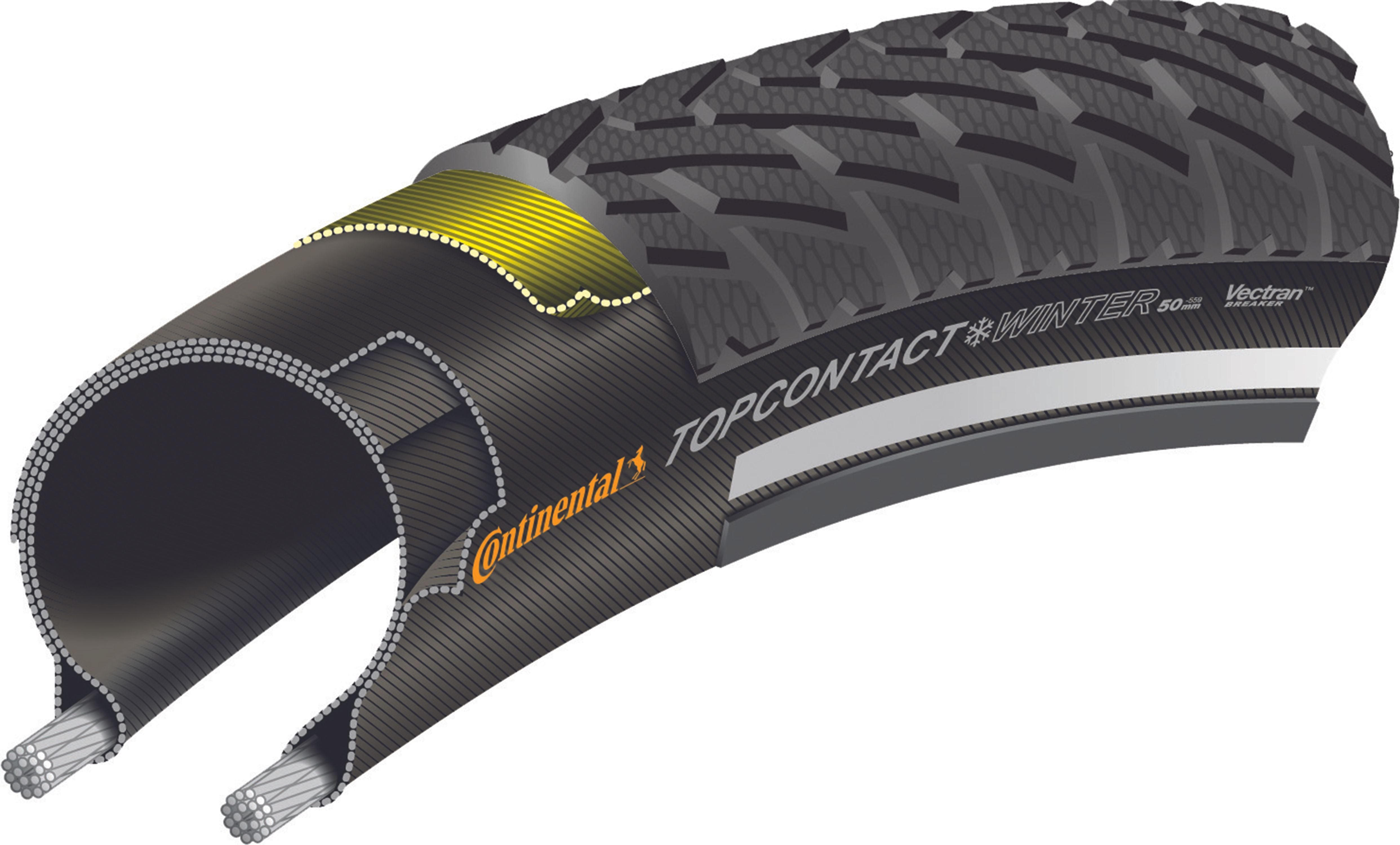 Continental Top CONTACT Winter II Pneu souple Premium 28