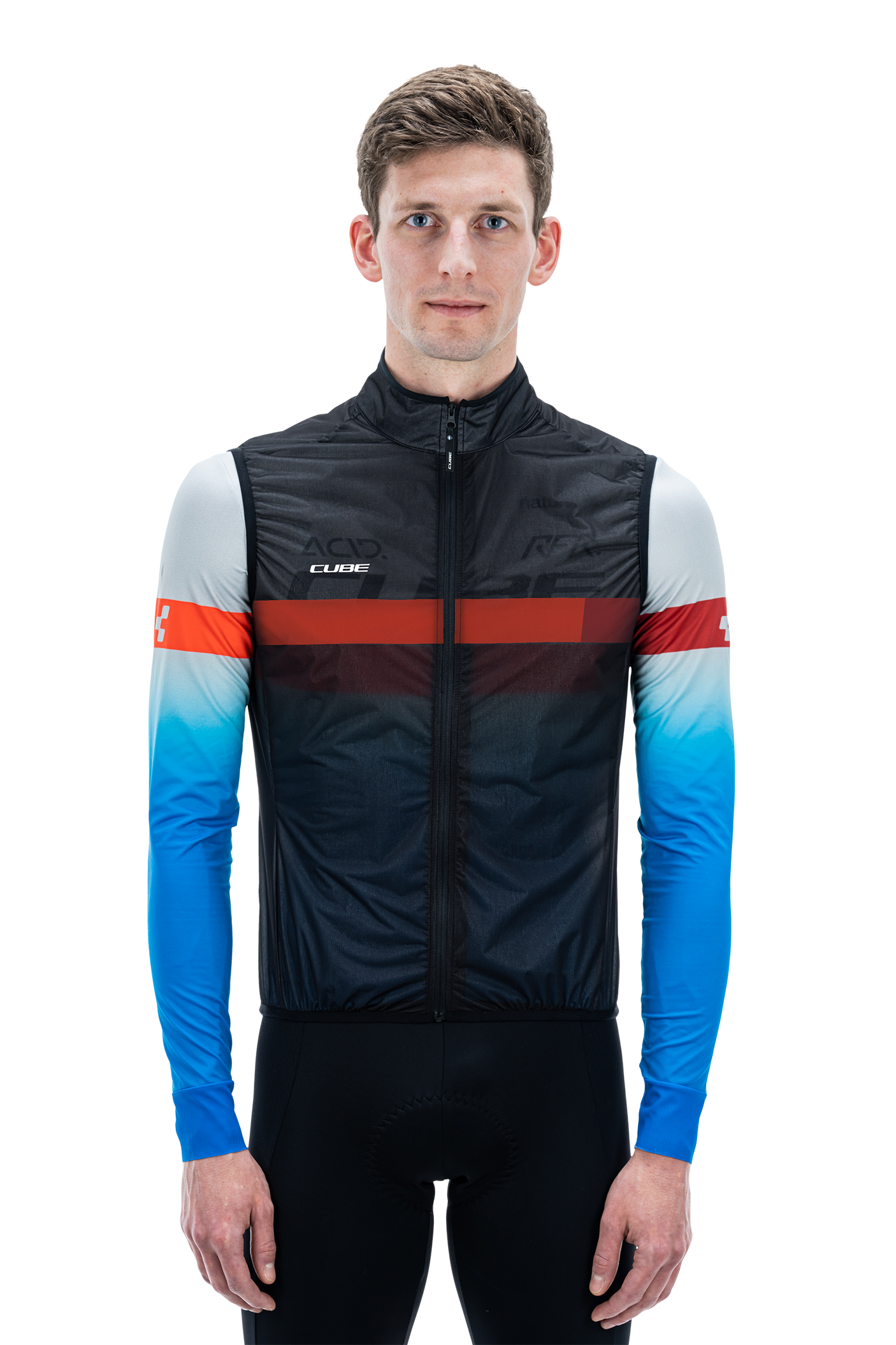 Gilet coupe-vent CUBE TEAMLINE noir