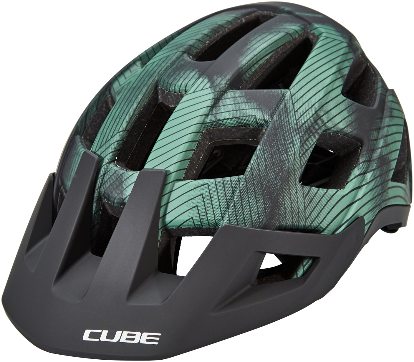 Casque VTT CUBE BADGER vert