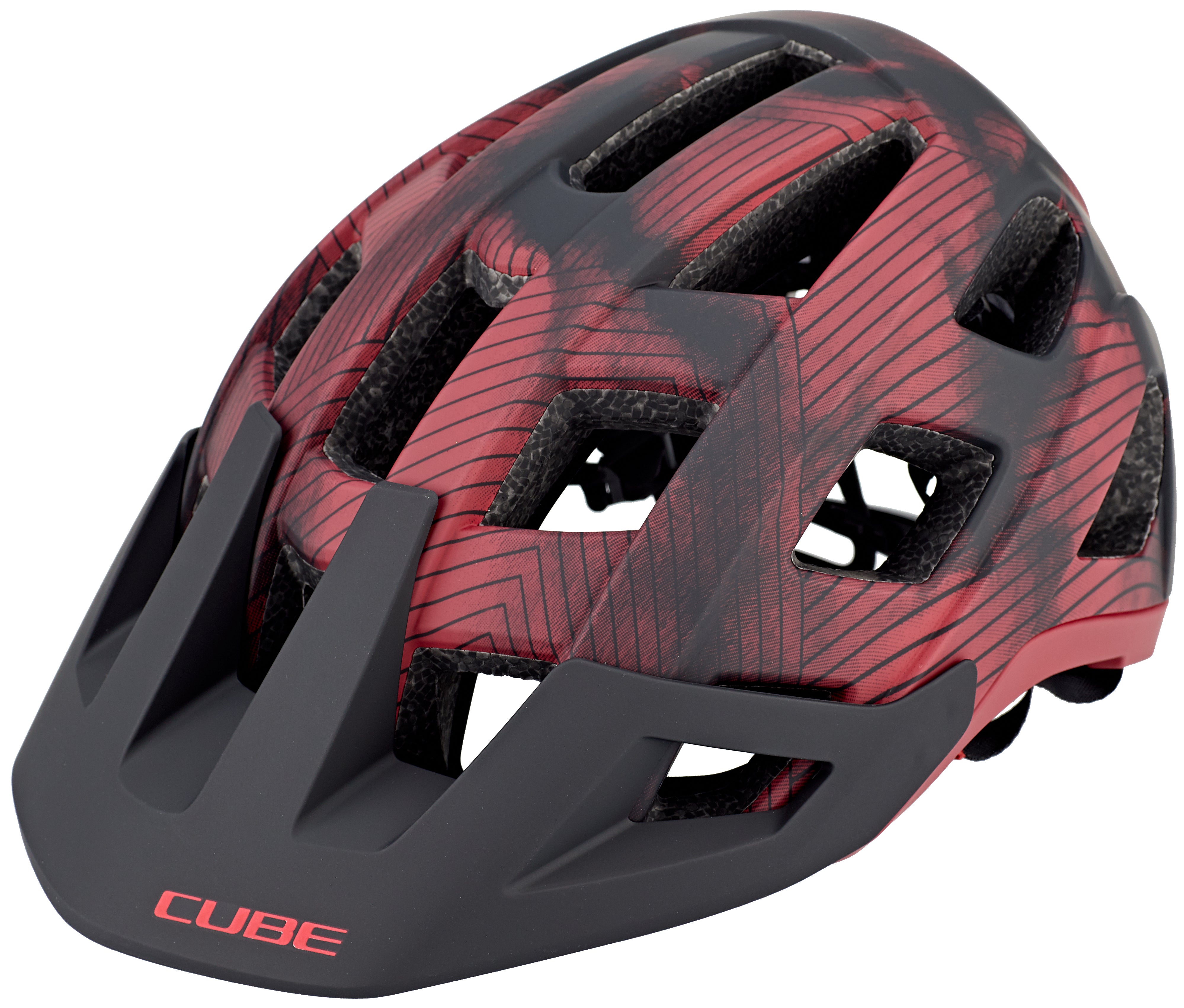 Casque VTT CUBE BADGER rouge