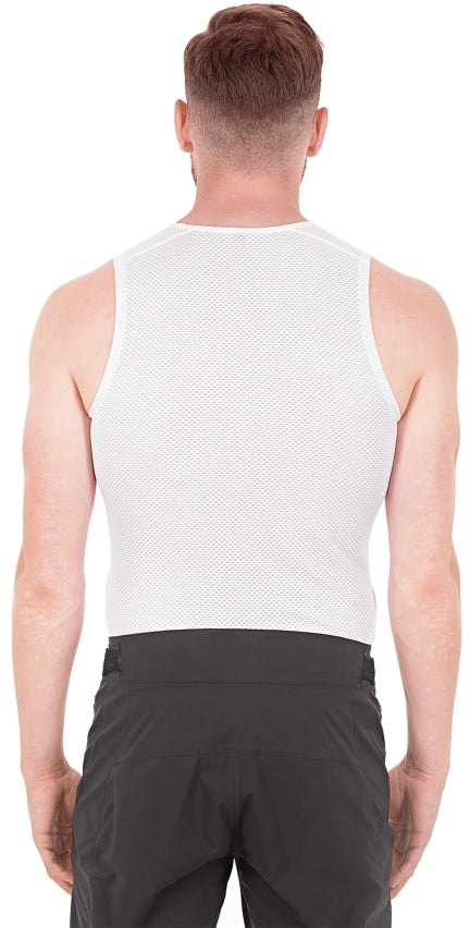 CUBE maillot de corps fonctionnel mesh sans manches blanc homme