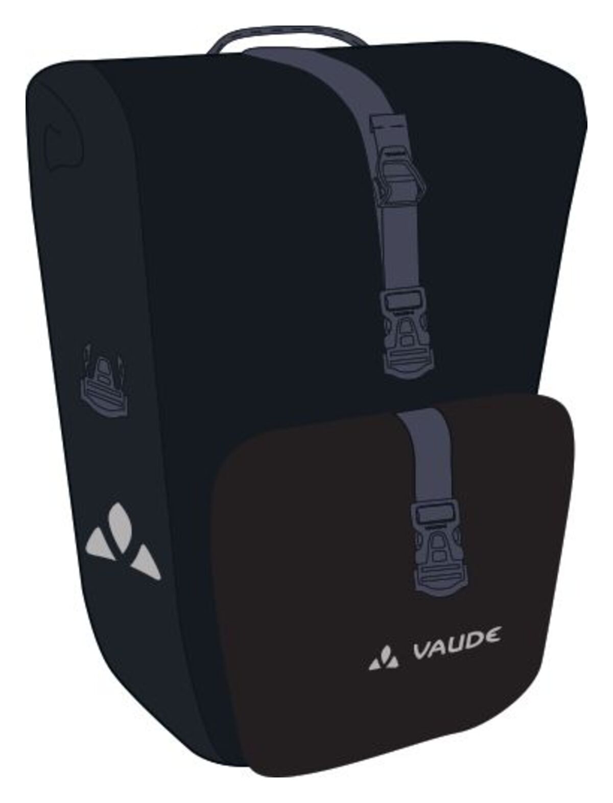 VAUDE Aqua Back Plus sacoche double noir