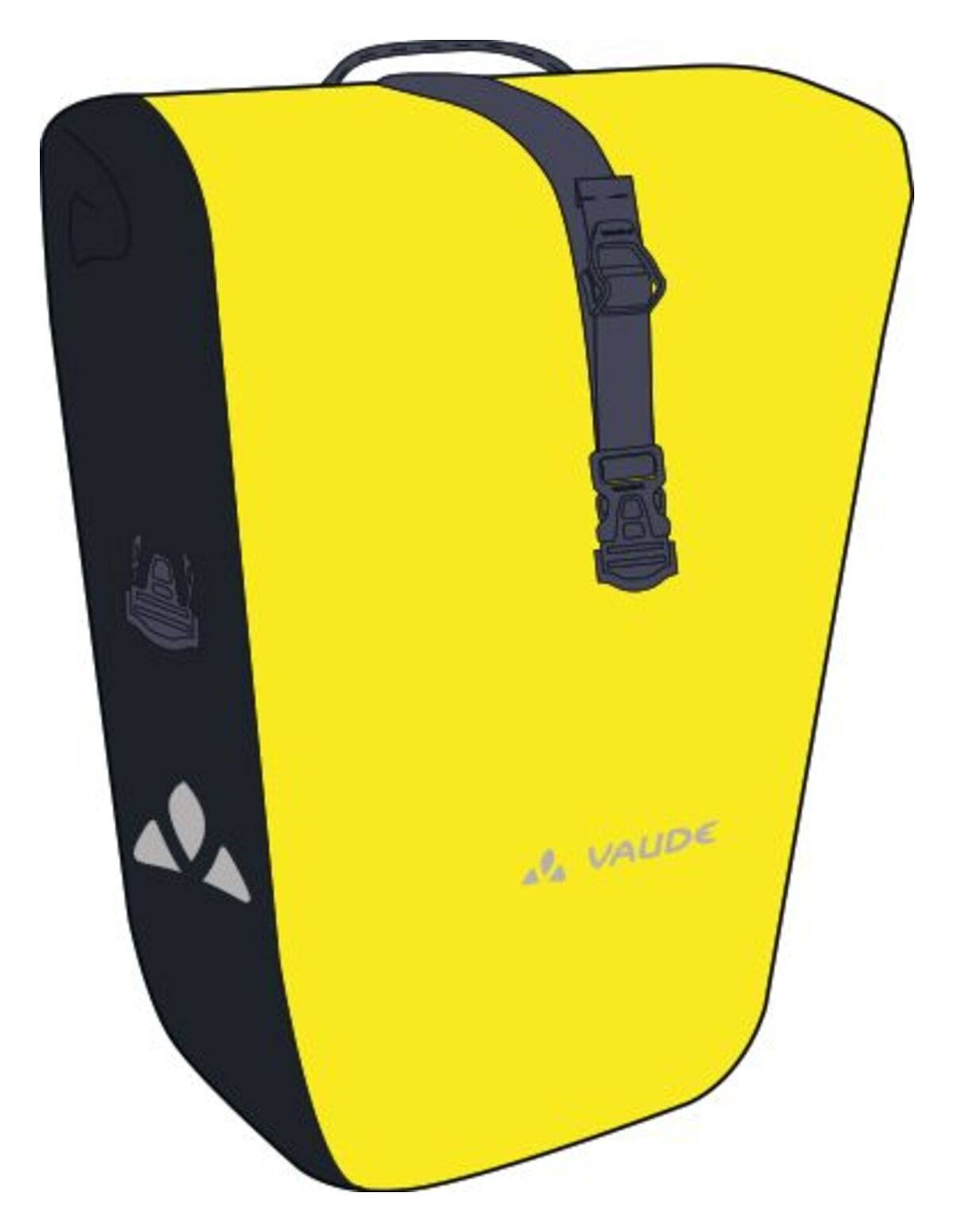 VAUDE Aqua Back sac porte-bagages simple jaune/noir