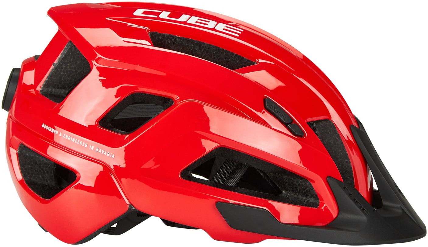 Casque CUBE STEEP rouge brillant