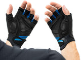 Gants CUBE doigts courts X NF noir´n´bleu