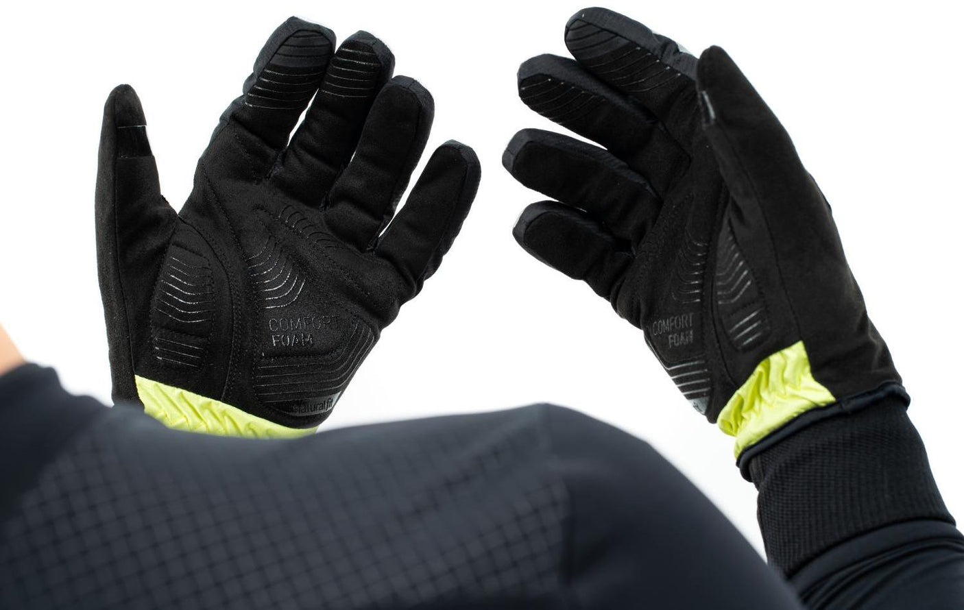 Gants CUBE hiver doigts longs X NF gris et jaune