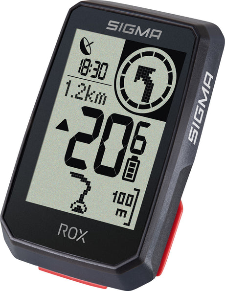 Ordinateur de vélo Sigma ROX 2.0 avec support GPS noir