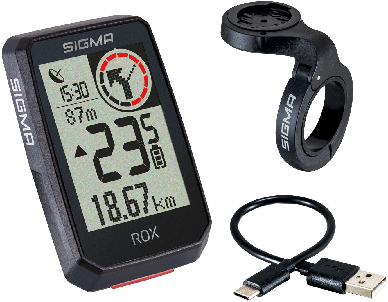 Compteur de vélo Sigma ROX 2.0 avec support GPS Butler noir