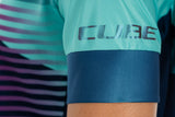 CUBE TEAMLINE WS maillot col rond manches courtes bleu'n'mint