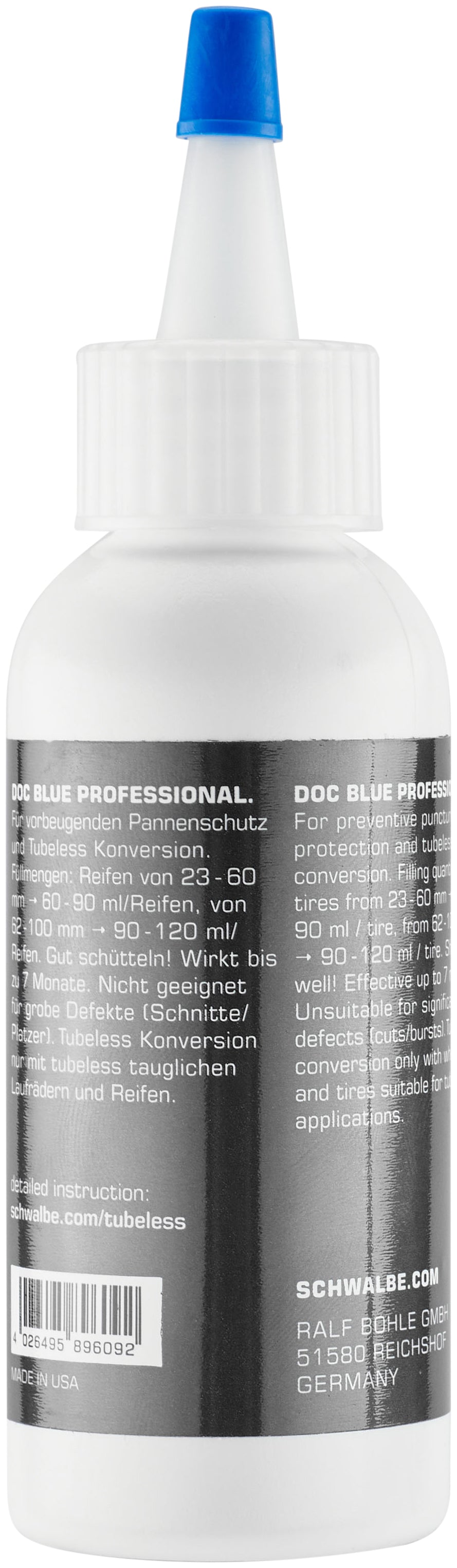 Schwalbe Doc Blue Gel de protection anti-crevaison professionnel 60 ml