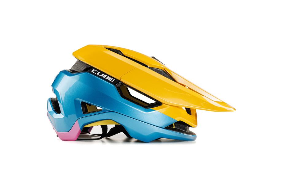 Casque CUBE TROOPER jaune´n´bleu´n´rose