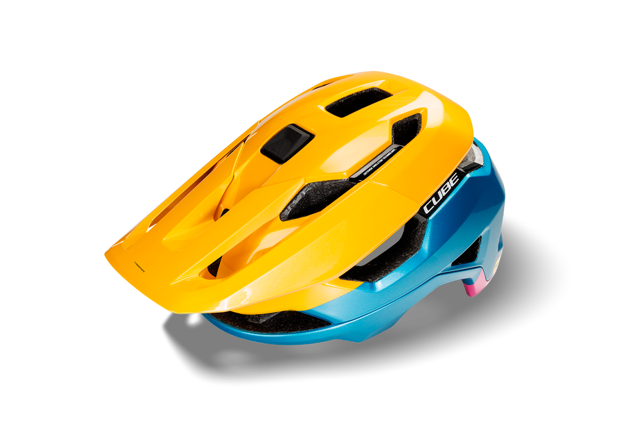 Casque CUBE TROOPER jaune´n´bleu´n´rose