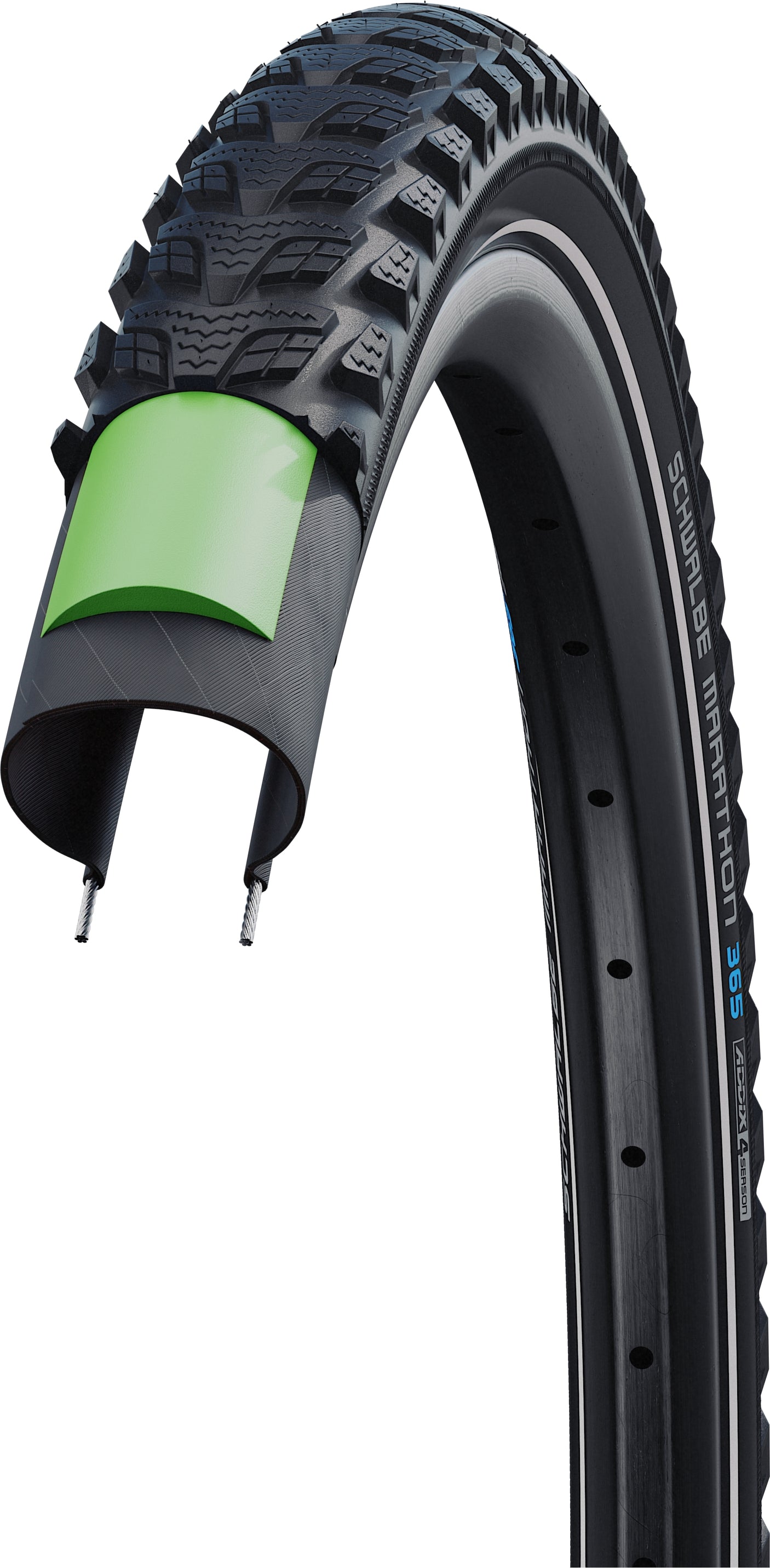 SCHWALBE Marathon 365 Performance pneu à pneu 28x1.40" GreenGuard Reflex noir