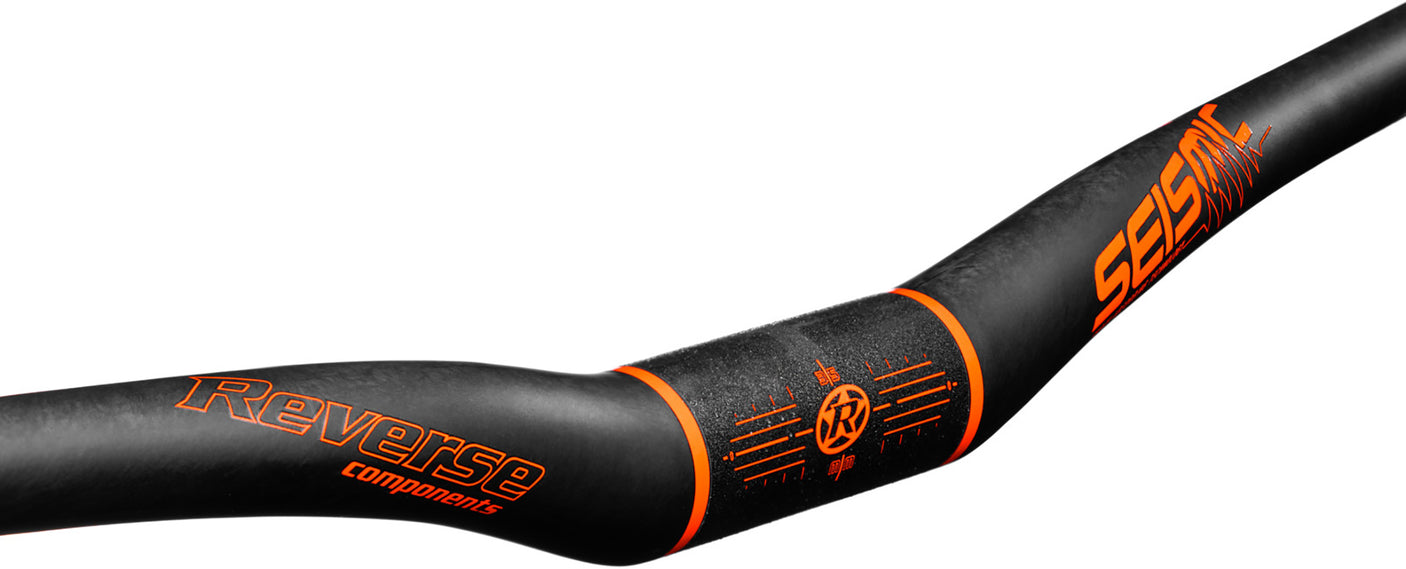 Guidon Reverse Seismic 810 carbone Ø35mm 25mm noir/orange