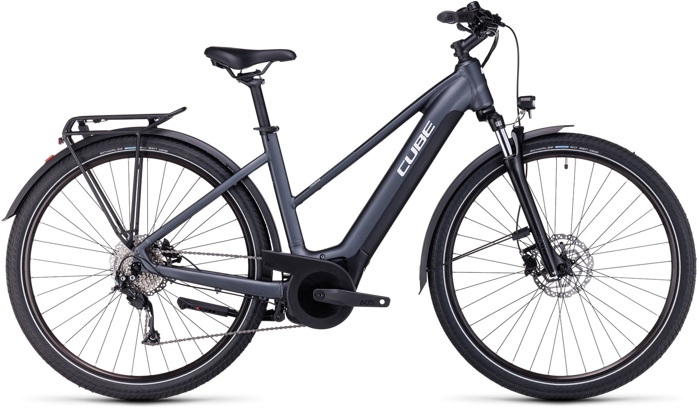 Cube Touring Hybrid ONE 500 Trapez gris et blanc (2024)