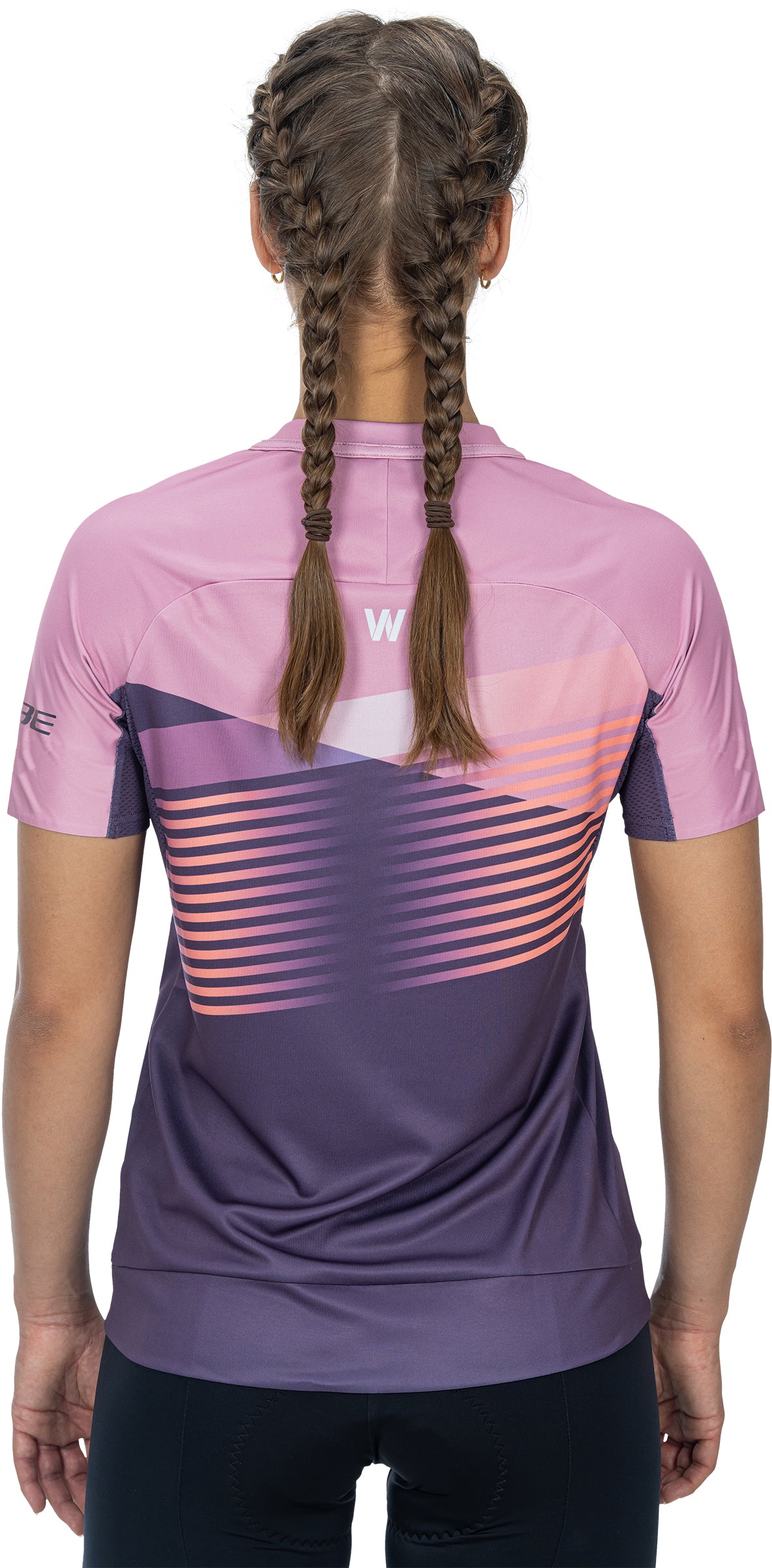 CUBE TEAMLINE WS maillot col rond manches courtes violet´n´rose