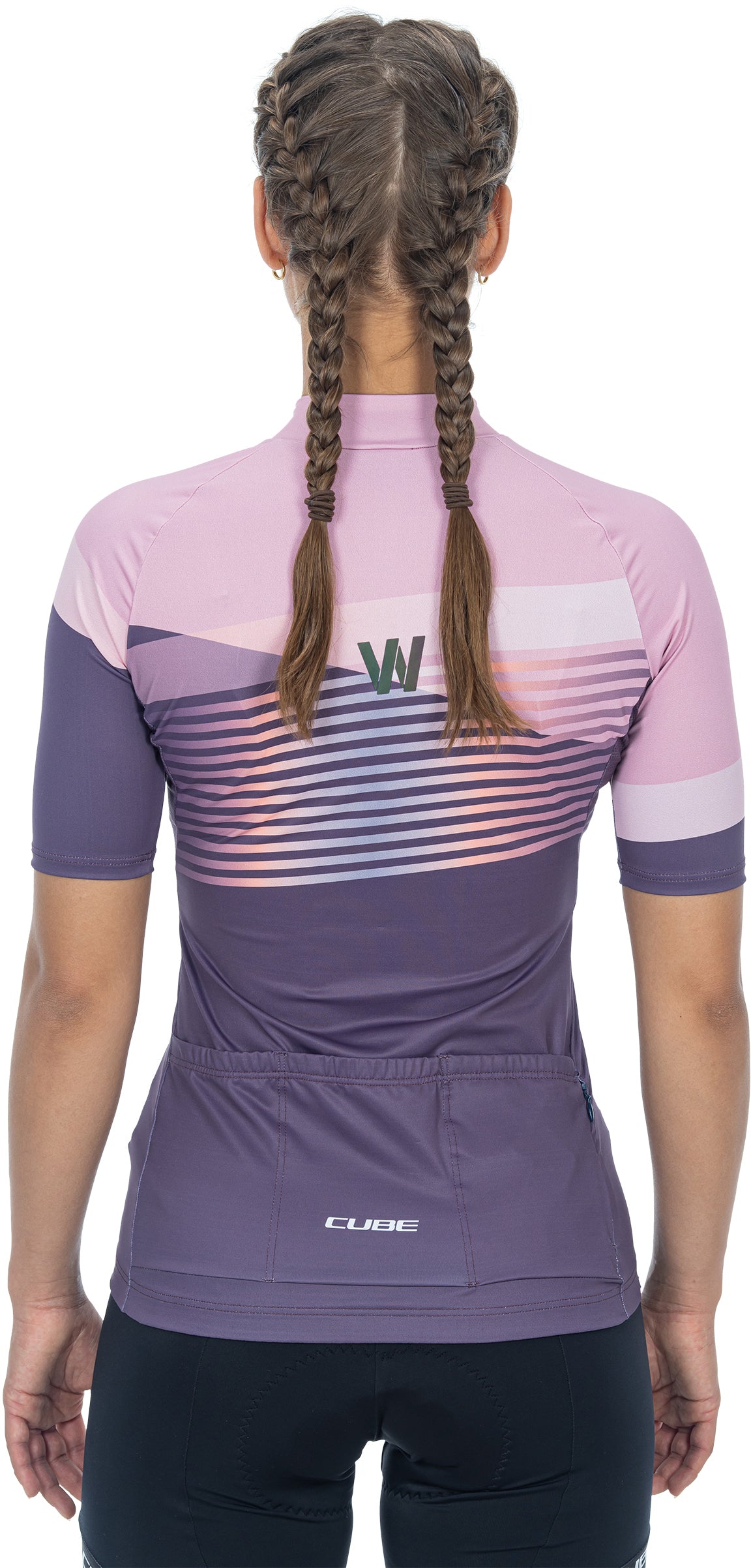 CUBE TEAMLINE WS maillot manches courtes violet´n´rose