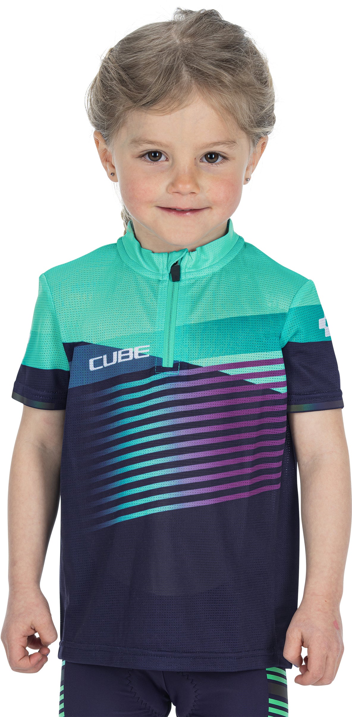 CUBE TEAMLINE maillot ROOKIE manches courtes bleu'n'mint