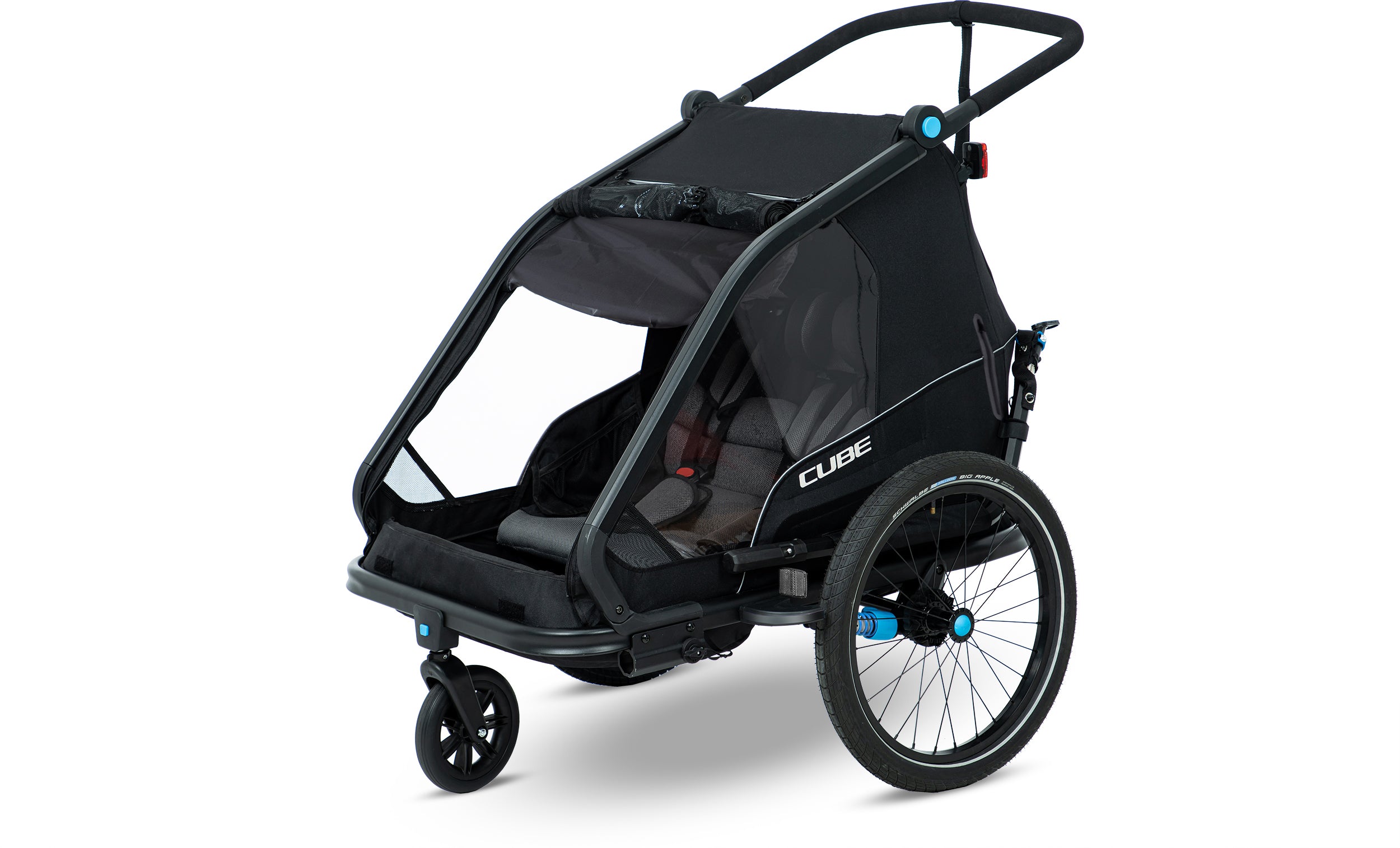 Remorque vélo enfant CUBE Double CMPT