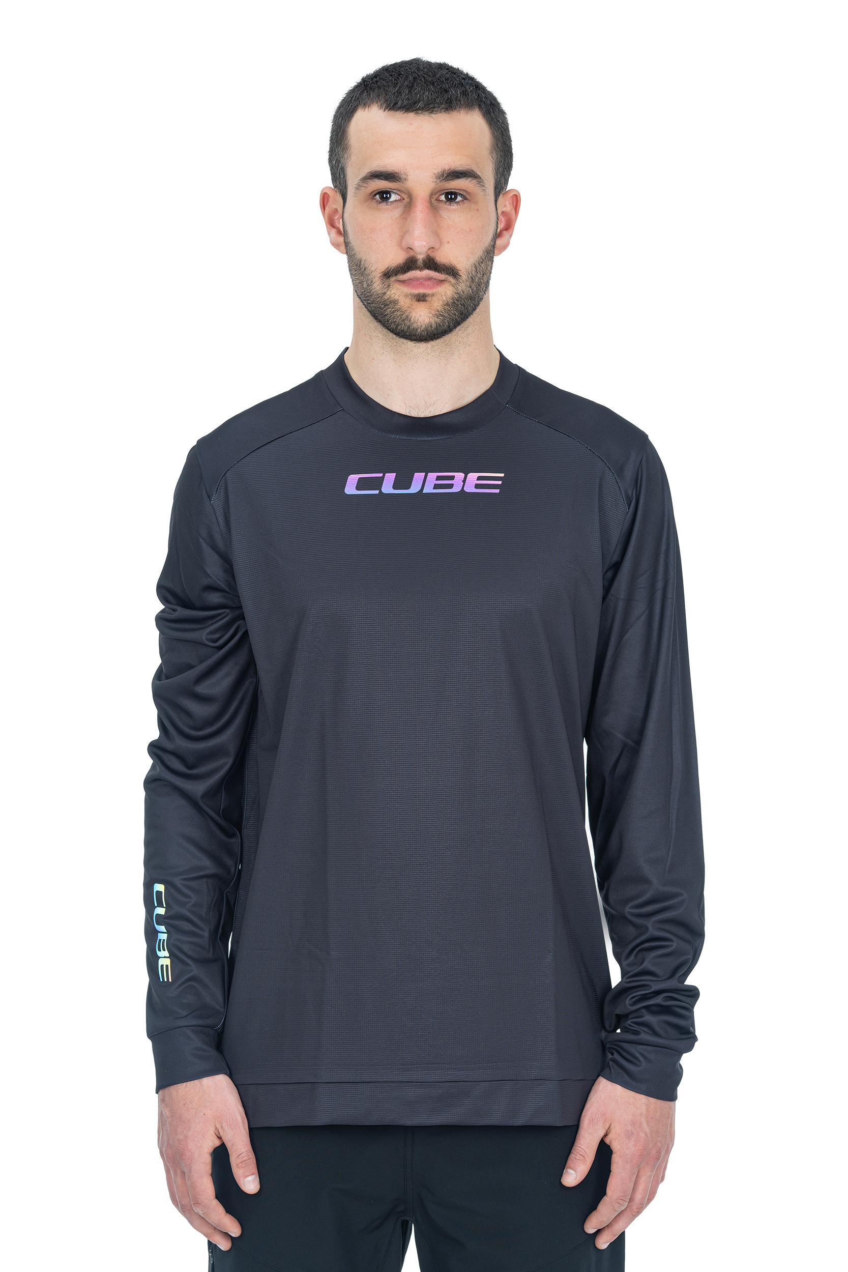 CUBE ATX maillot col rond manches longues noir homme