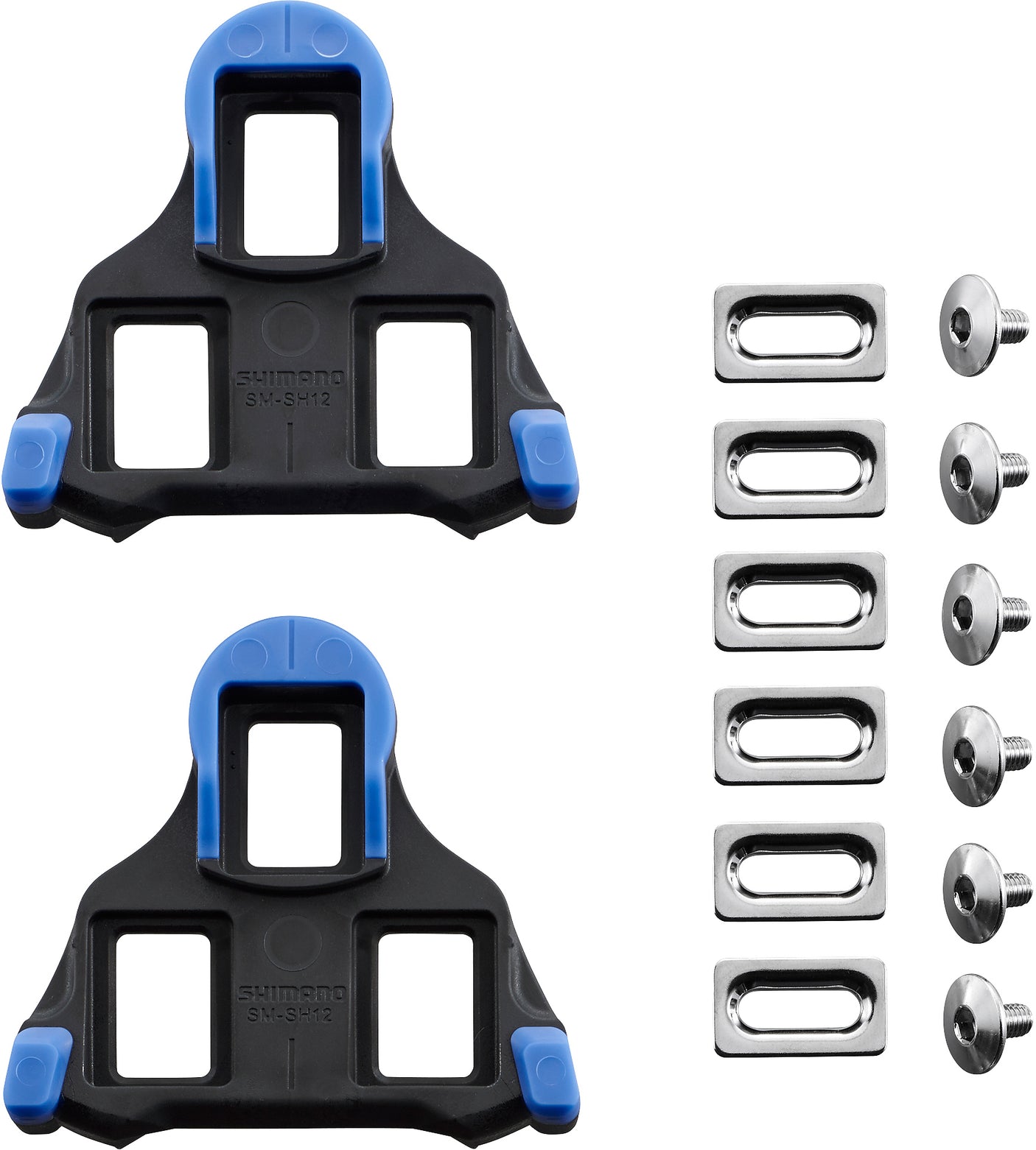 Kit de cales Shimano SM-SH12 pour pédales SPD-SL noir/bleu