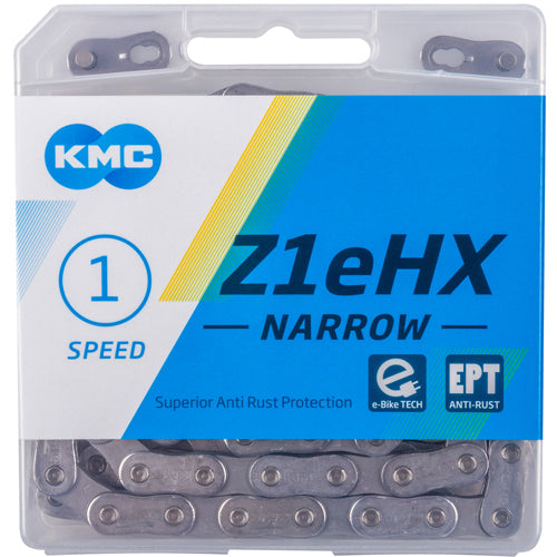 KMC Z1eHX Narrow EPT chaîne vélo électrique 1 pli gris