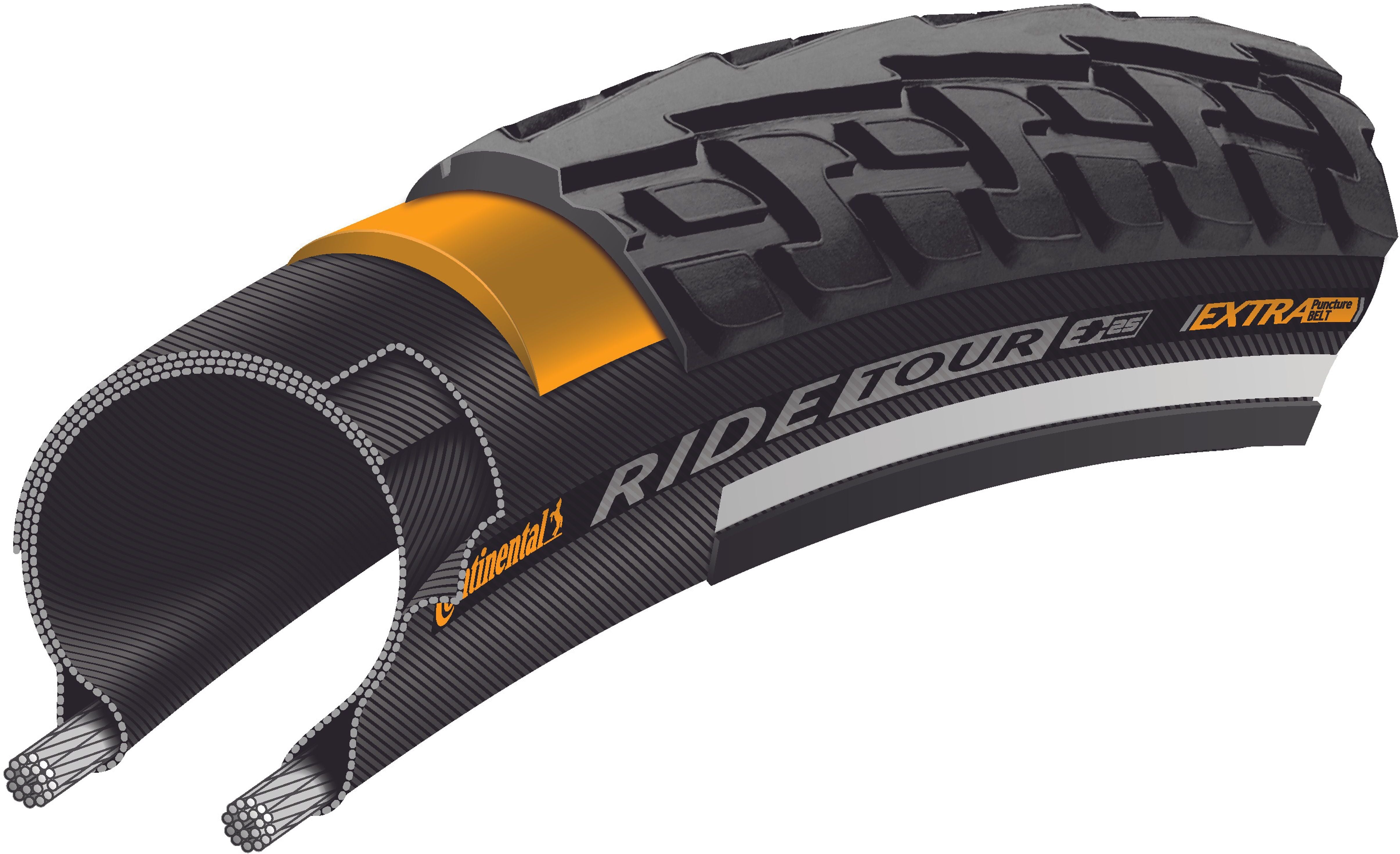 Continental Ride Tour 20 x 1,75 pouces fil noir