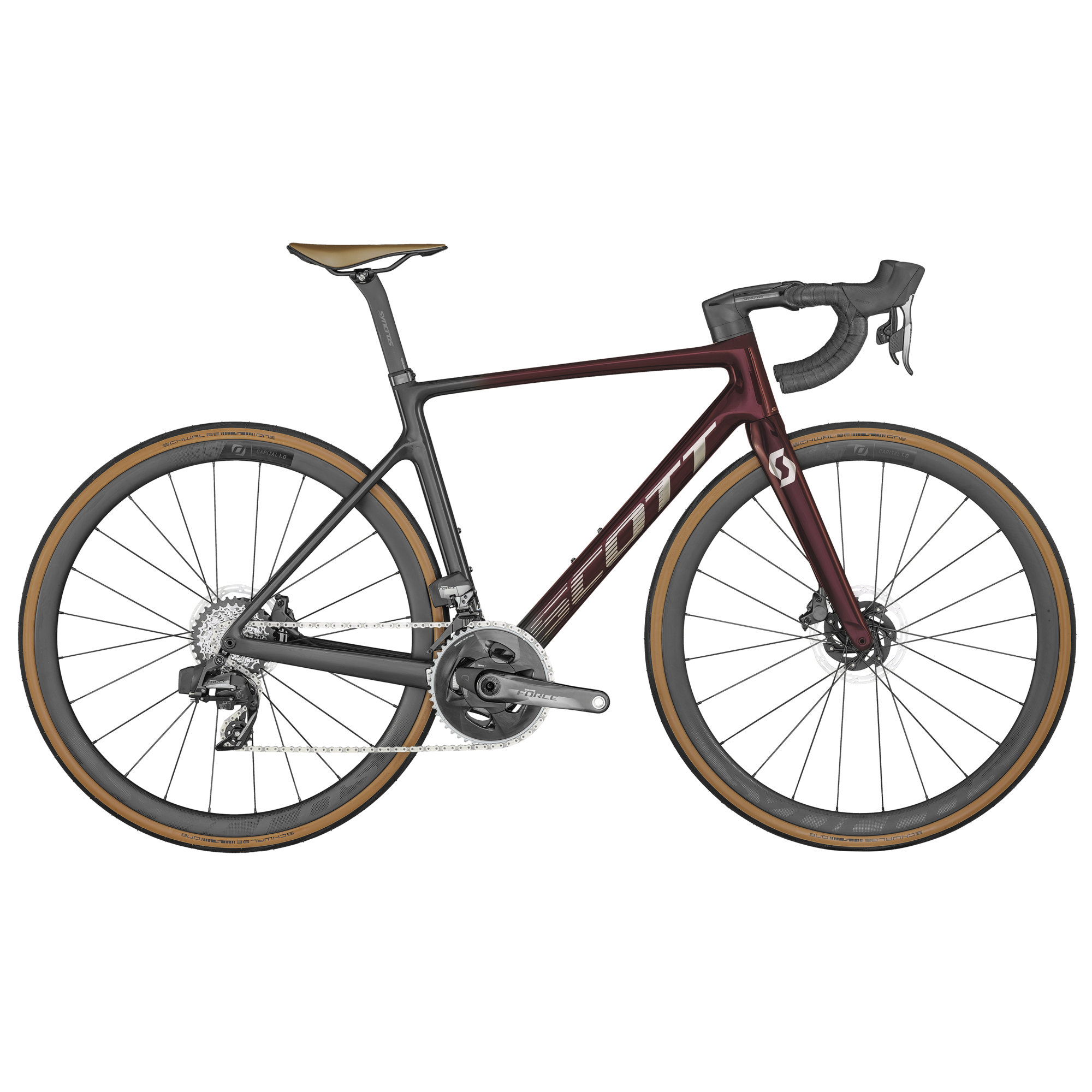 Scott Addict RC 10 Rouge Teinte Carbone (2024)