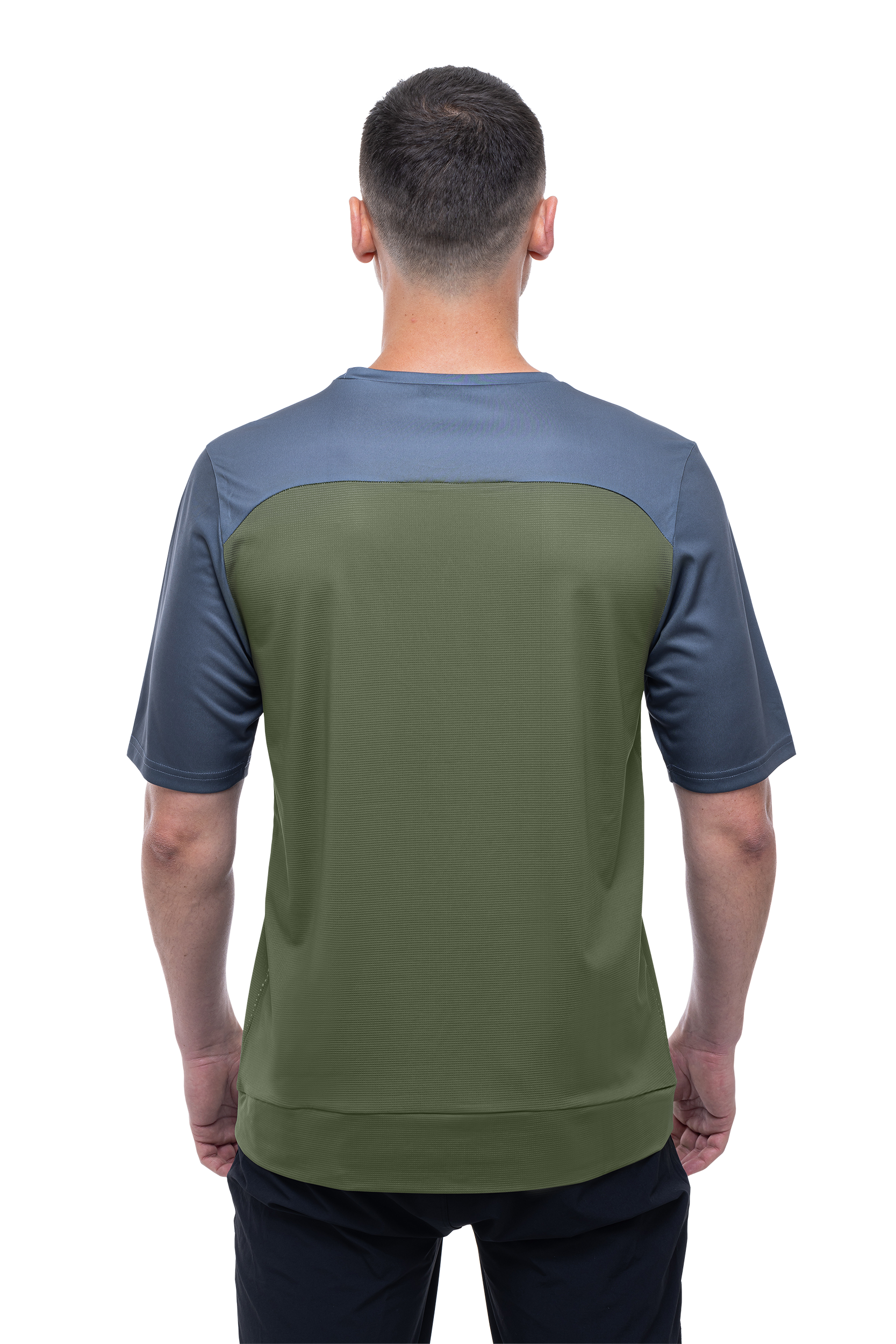 CUBE ATX maillot ras du cou TM manches courtes olive´n´grey homme