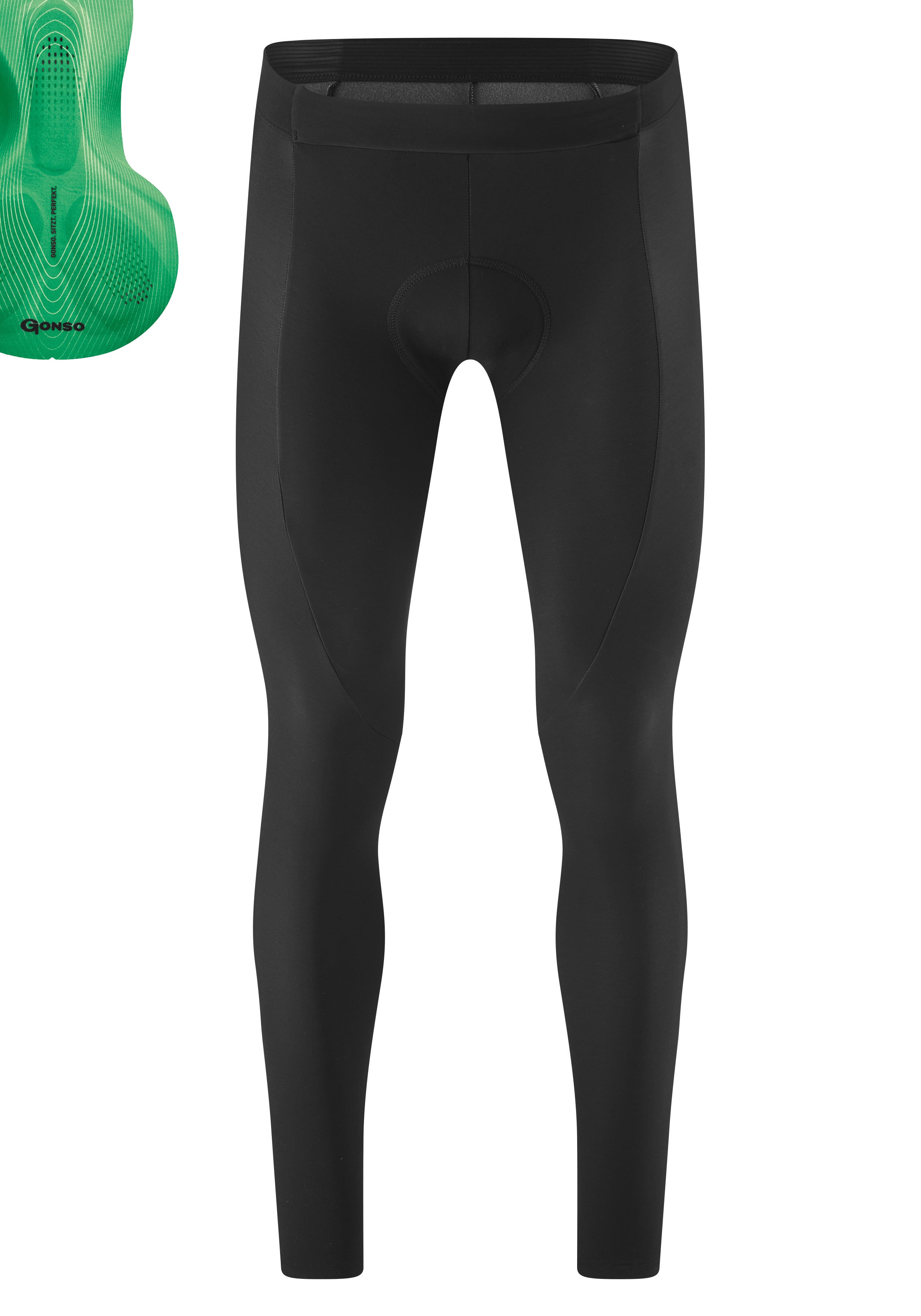 Gonso Sitivo Collant Homme Noir / Vert Vif