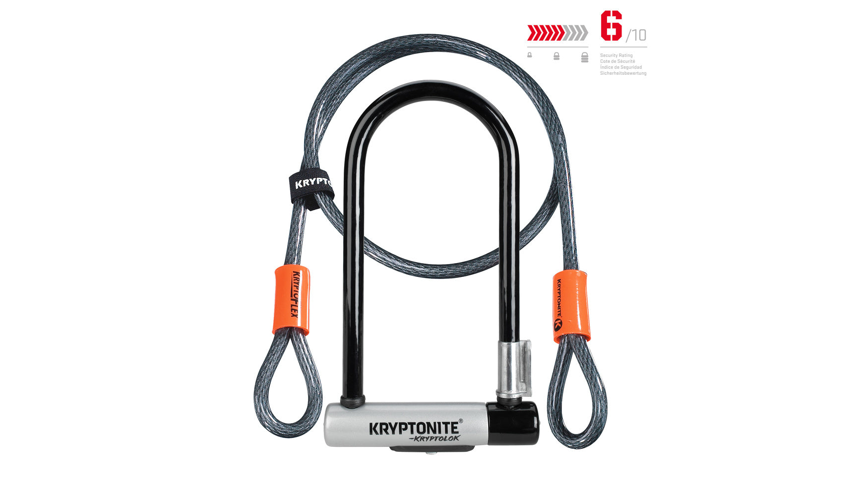 Antivol de vélo standard Kryptonite KryptoLok + Kryptoflex