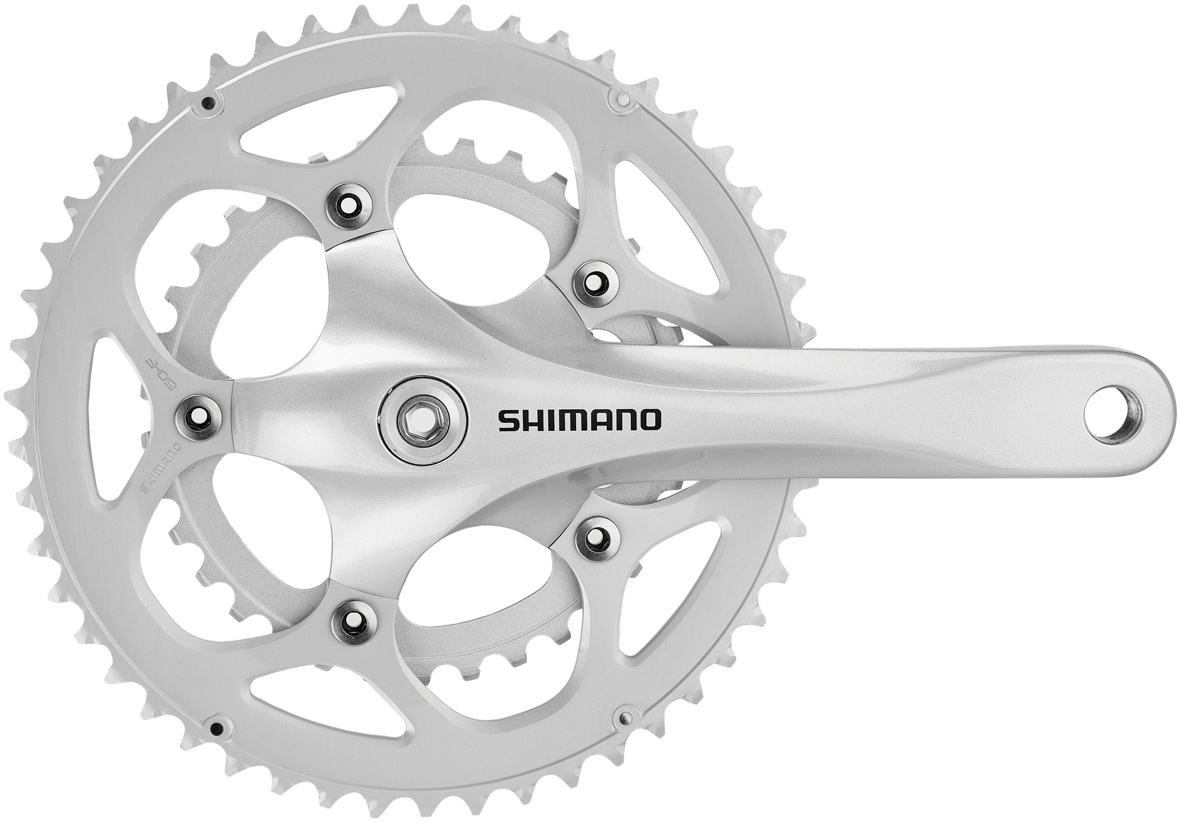 Pédalier Shimano FC-R345 50/34 2x9 vitesses argent