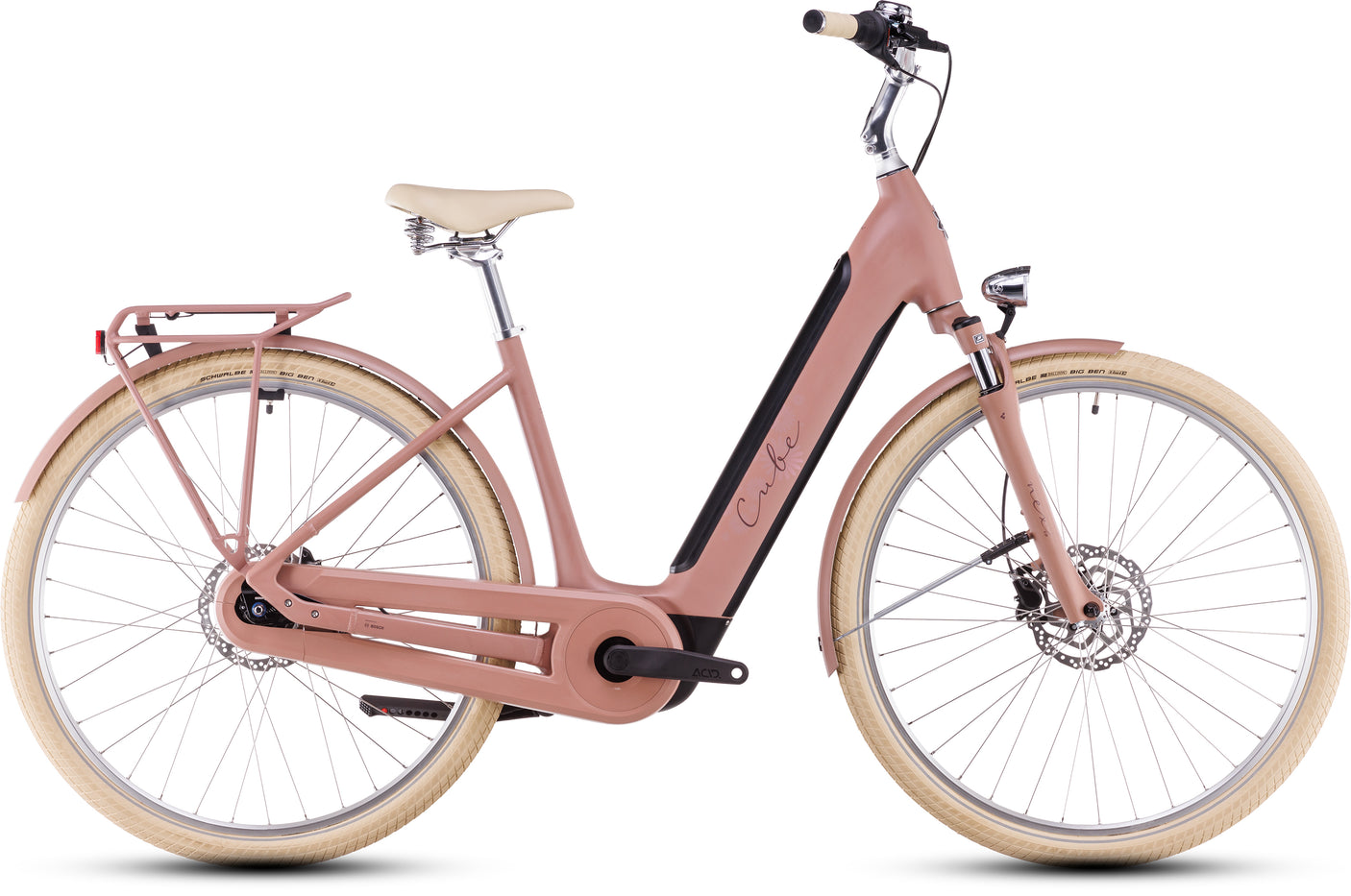 Cube ella Hybrid 500 Easy Entry vieux rose et prune (2025)