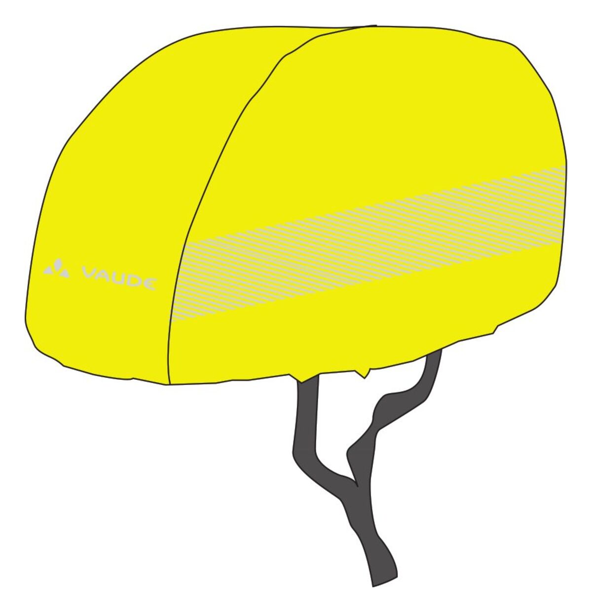 Housse de pluie pour casque VAUDE Luminum jaune