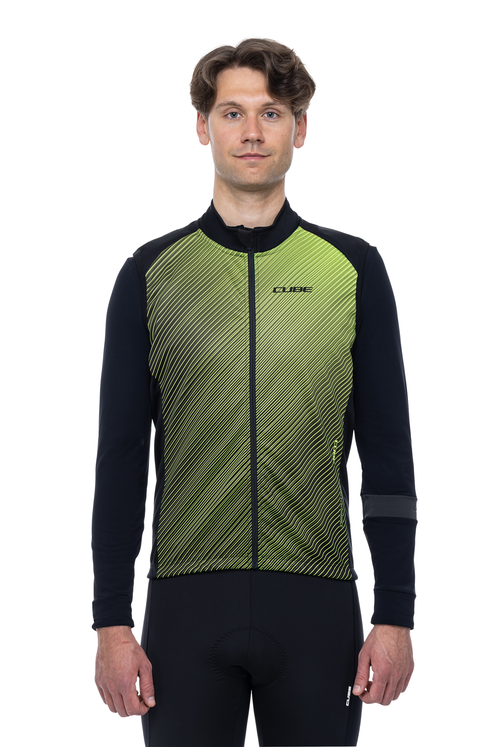 Gilet softshell CUBE BLACKLINE Sécurité noir et jaune fluo