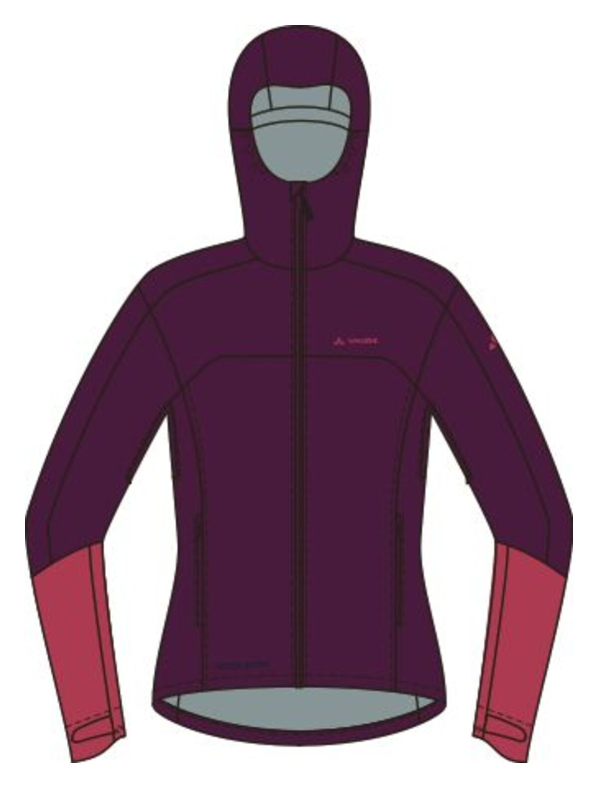 VAUDE Moab Rain Jacket II femme cassis uni