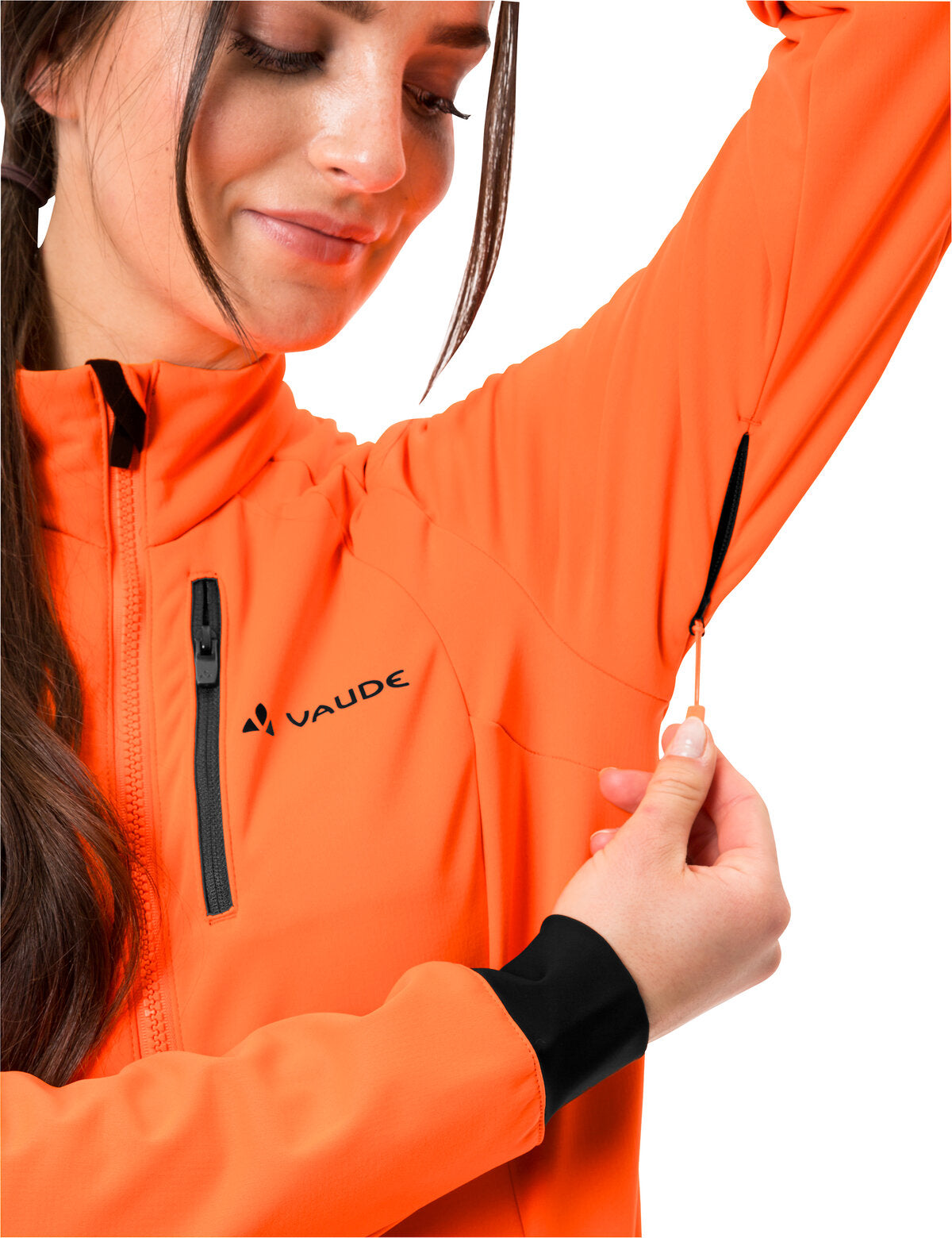 VAUDE Posta Softshell Veste Femme, orange fluo