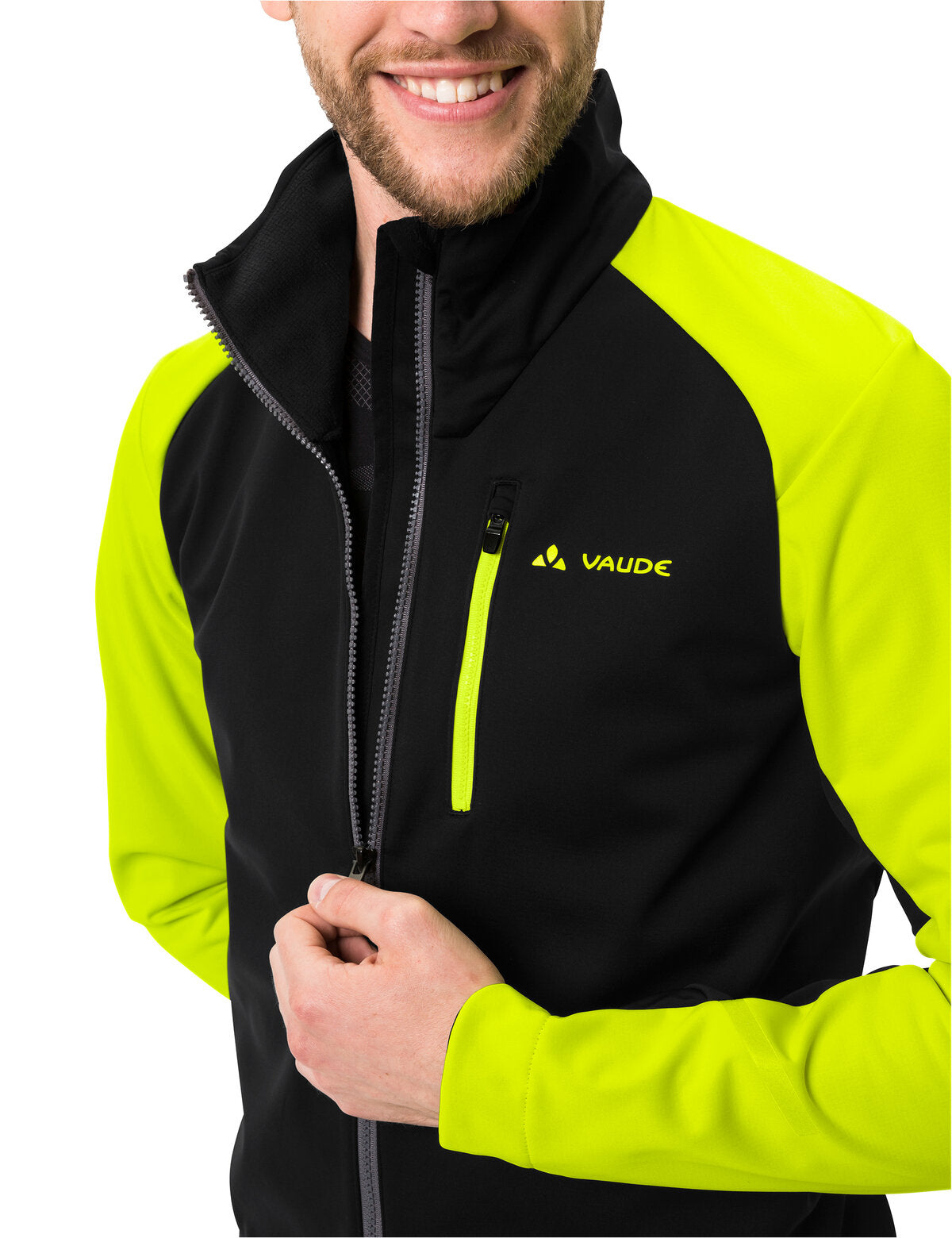 VAUDE Posta Softshell Jacket VI Homme, jaune fluo