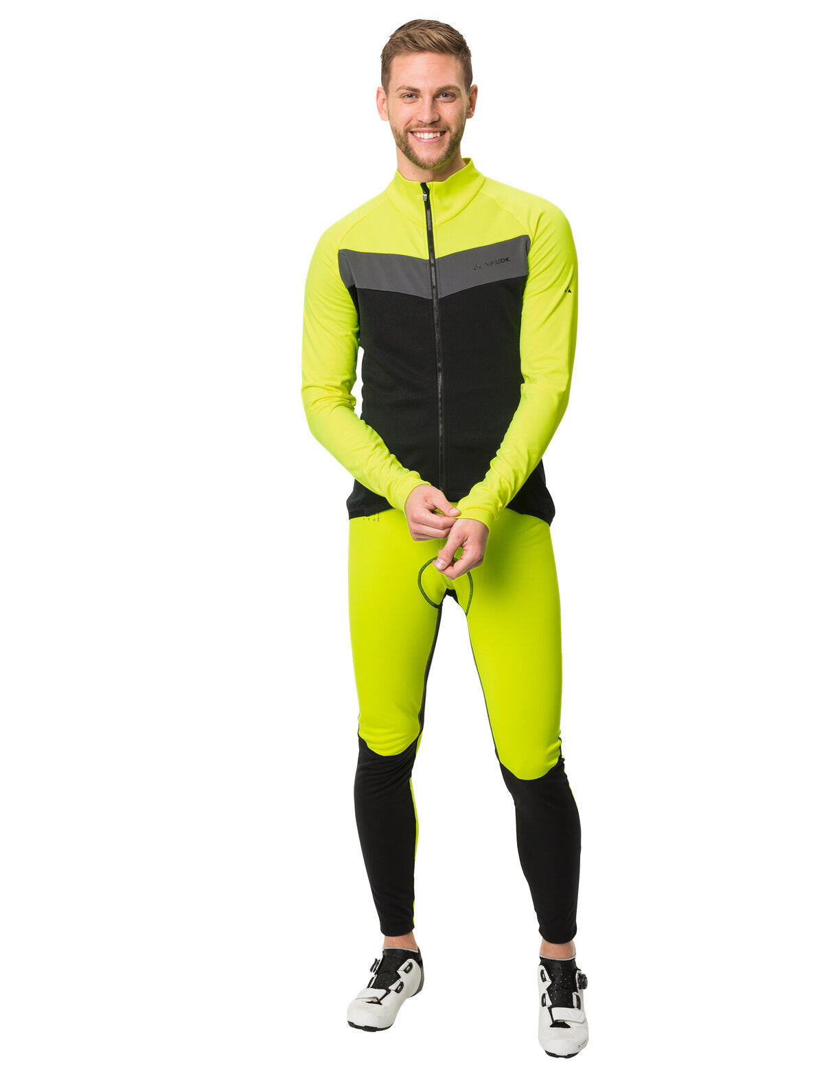 VAUDE Posta LS Maillot Homme, jaune fluo