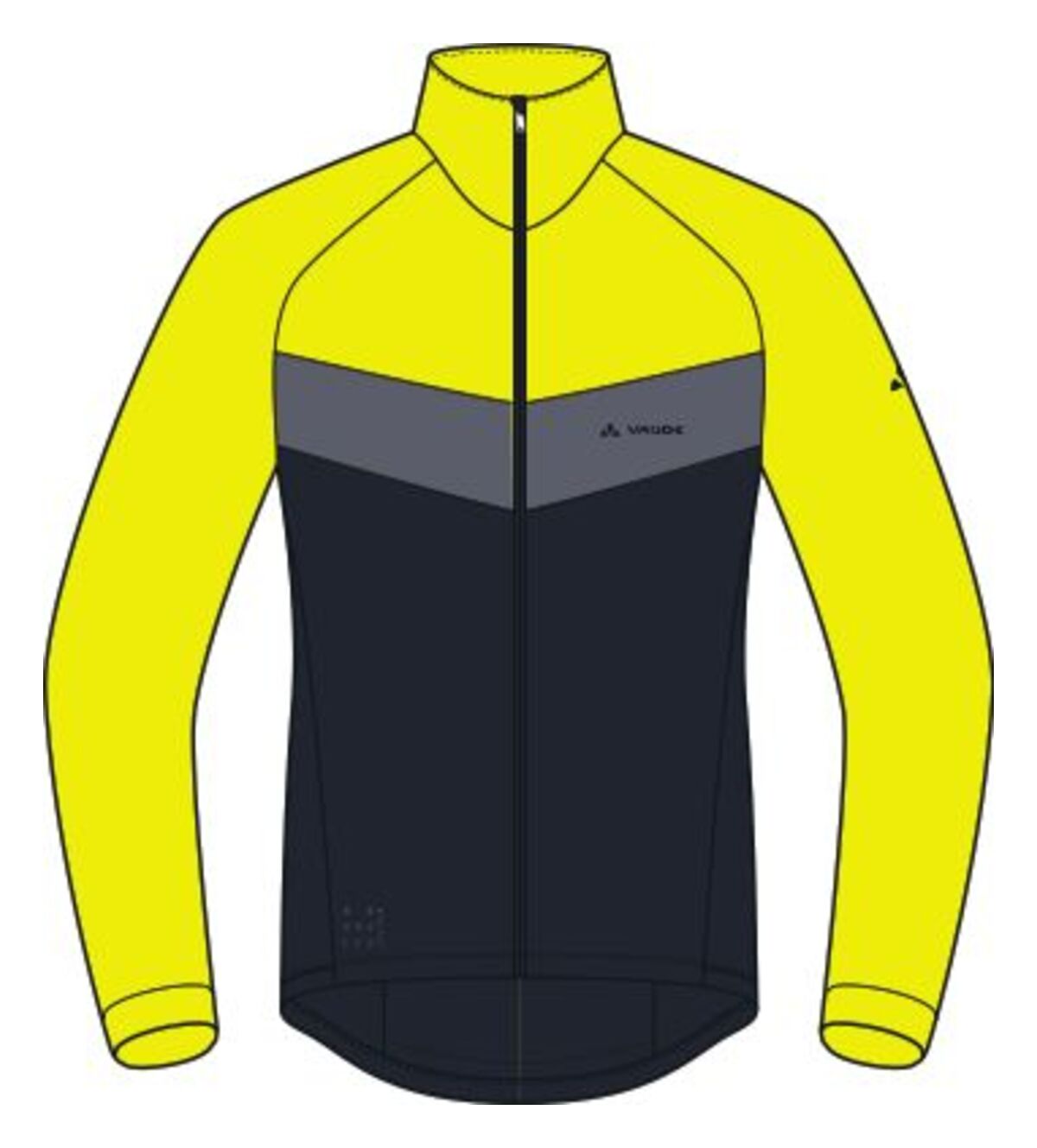 VAUDE Posta LS Maillot Homme, jaune fluo