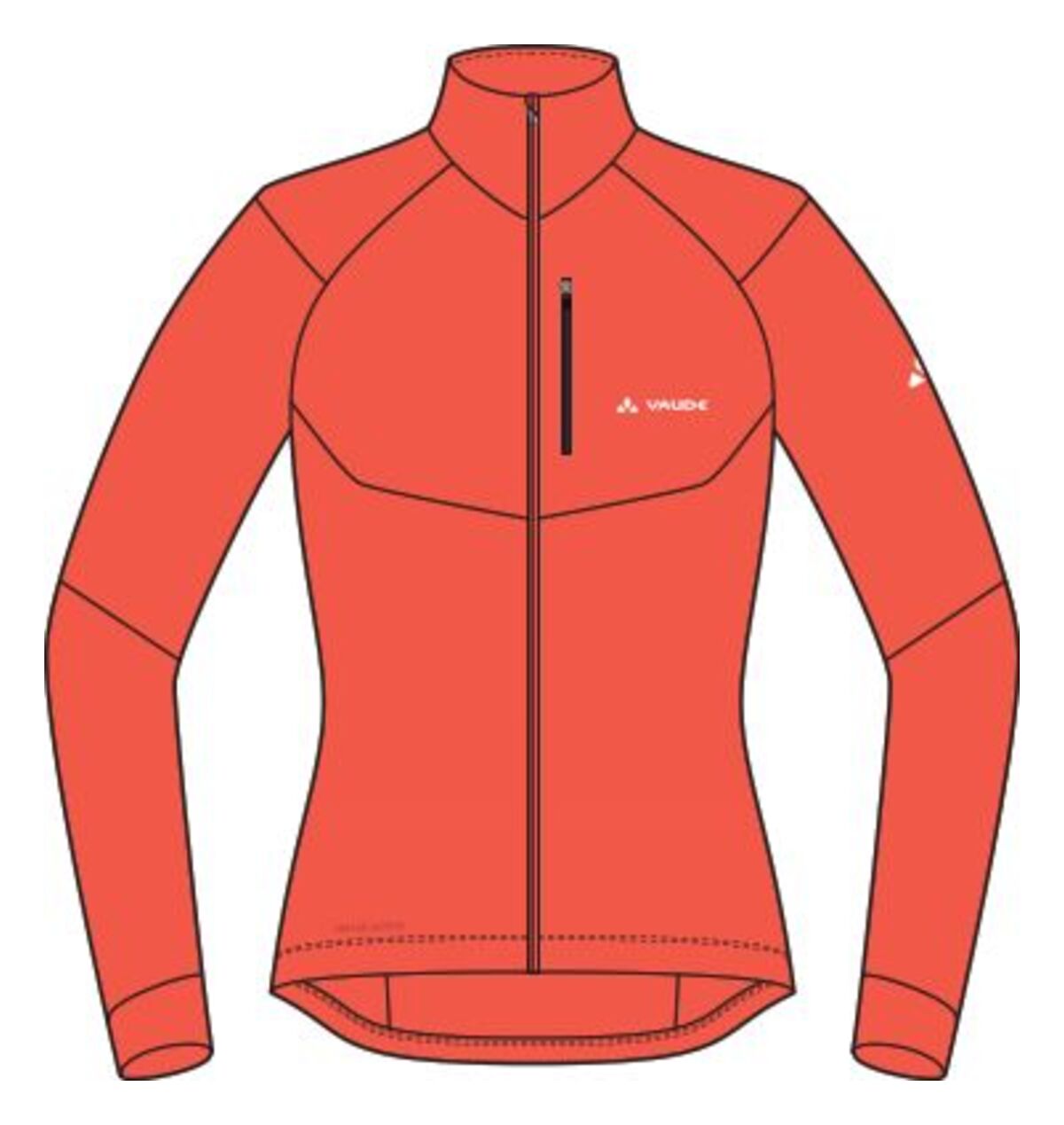 VAUDE Kuro veste de pluie femmes rouge