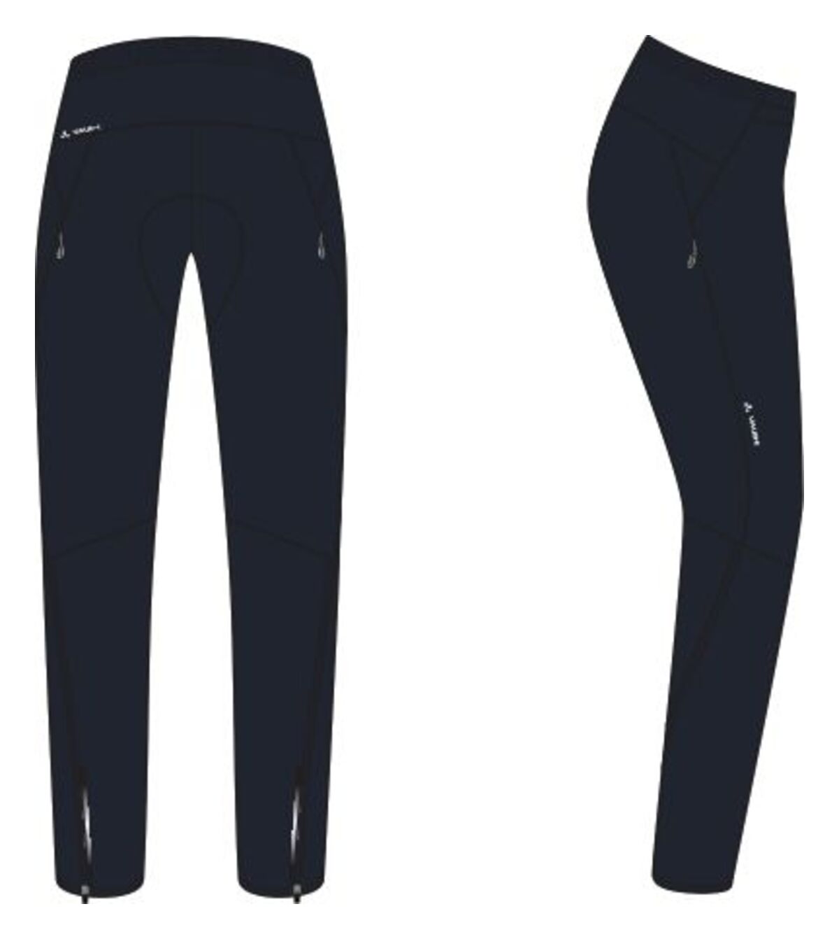 VAUDE Kuro Pantalon de pluie Femme, noir