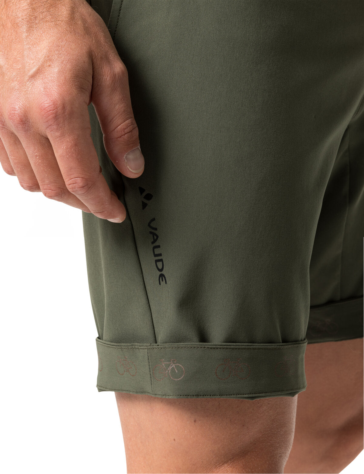 VAUDE Short cycliste Homme, olive