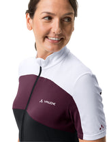 VAUDE Matera maillot manches courtes entièrement zippé femme noir/violet