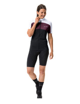 VAUDE Matera maillot manches courtes entièrement zippé femme noir/violet