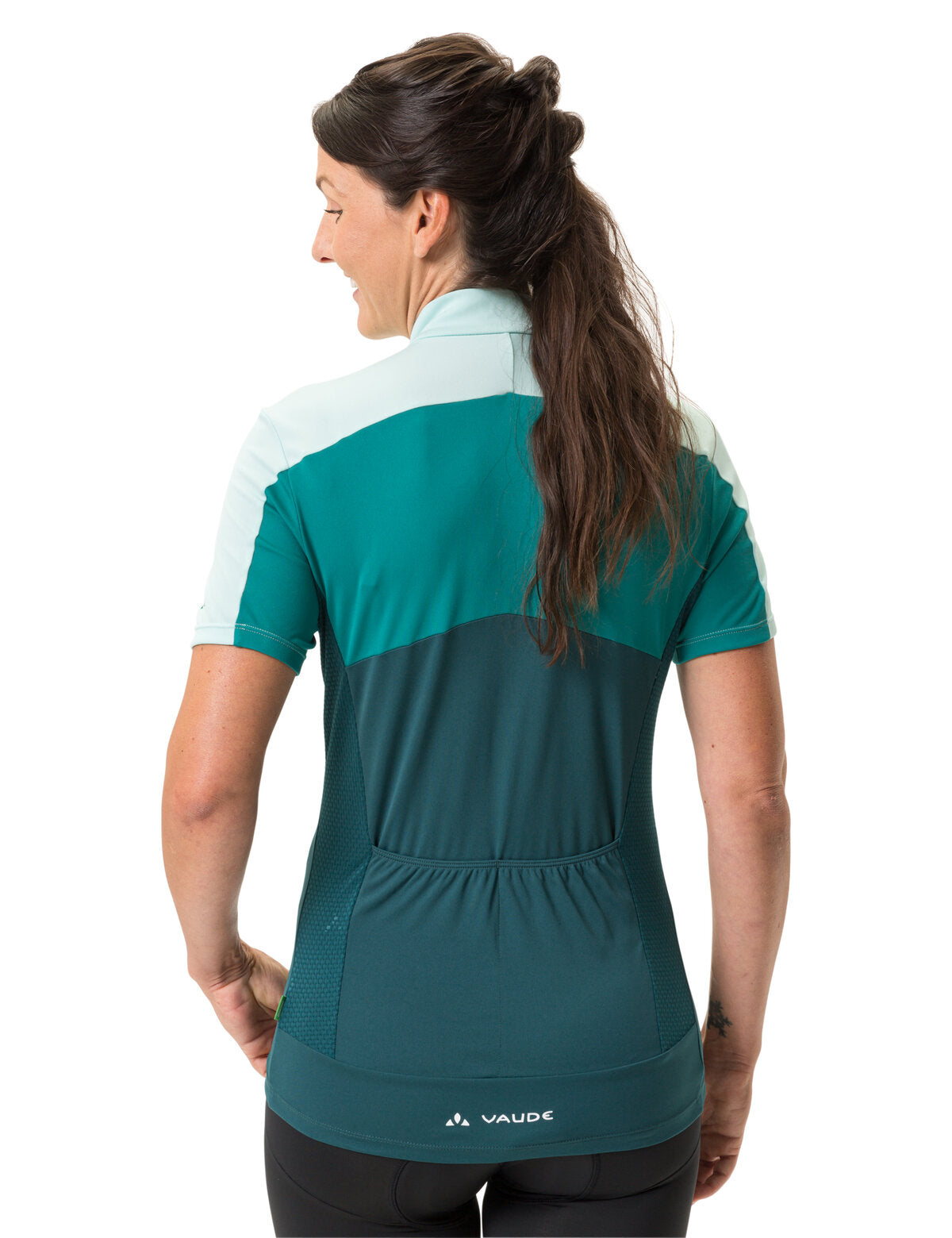 VAUDE Matera maillot manches courtes entièrement zippé femme vert