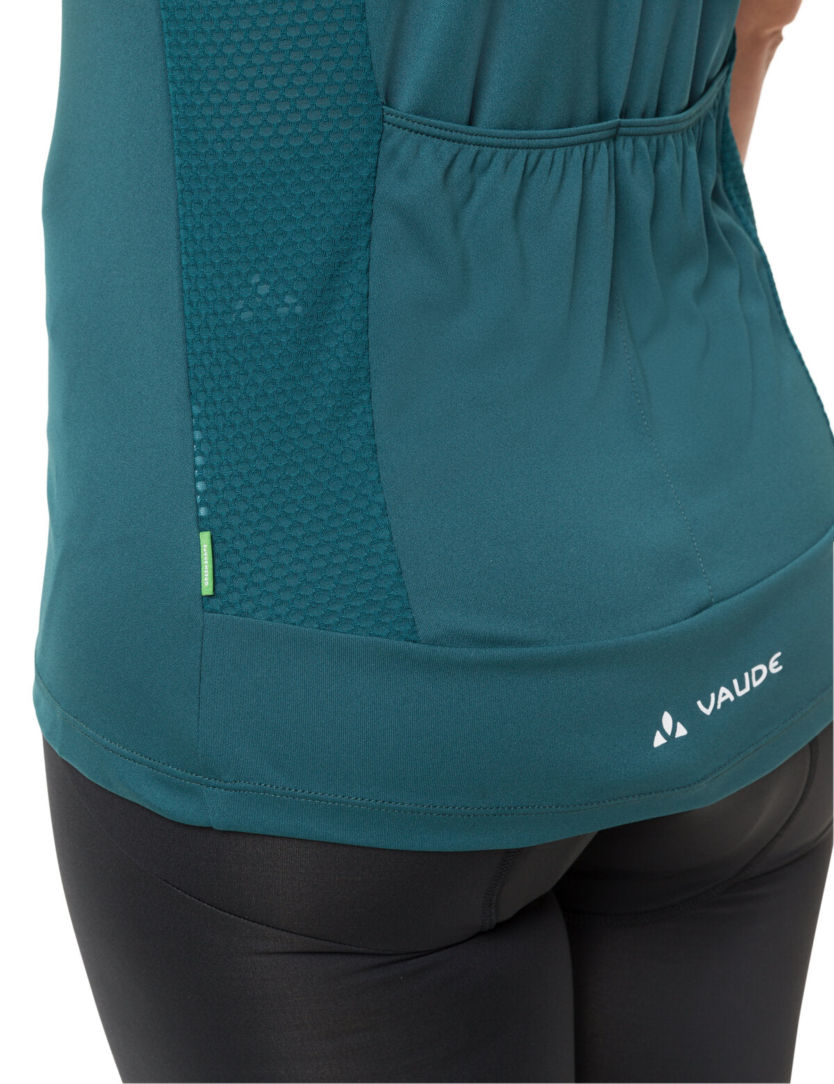 VAUDE Matera maillot manches courtes entièrement zippé femme vert