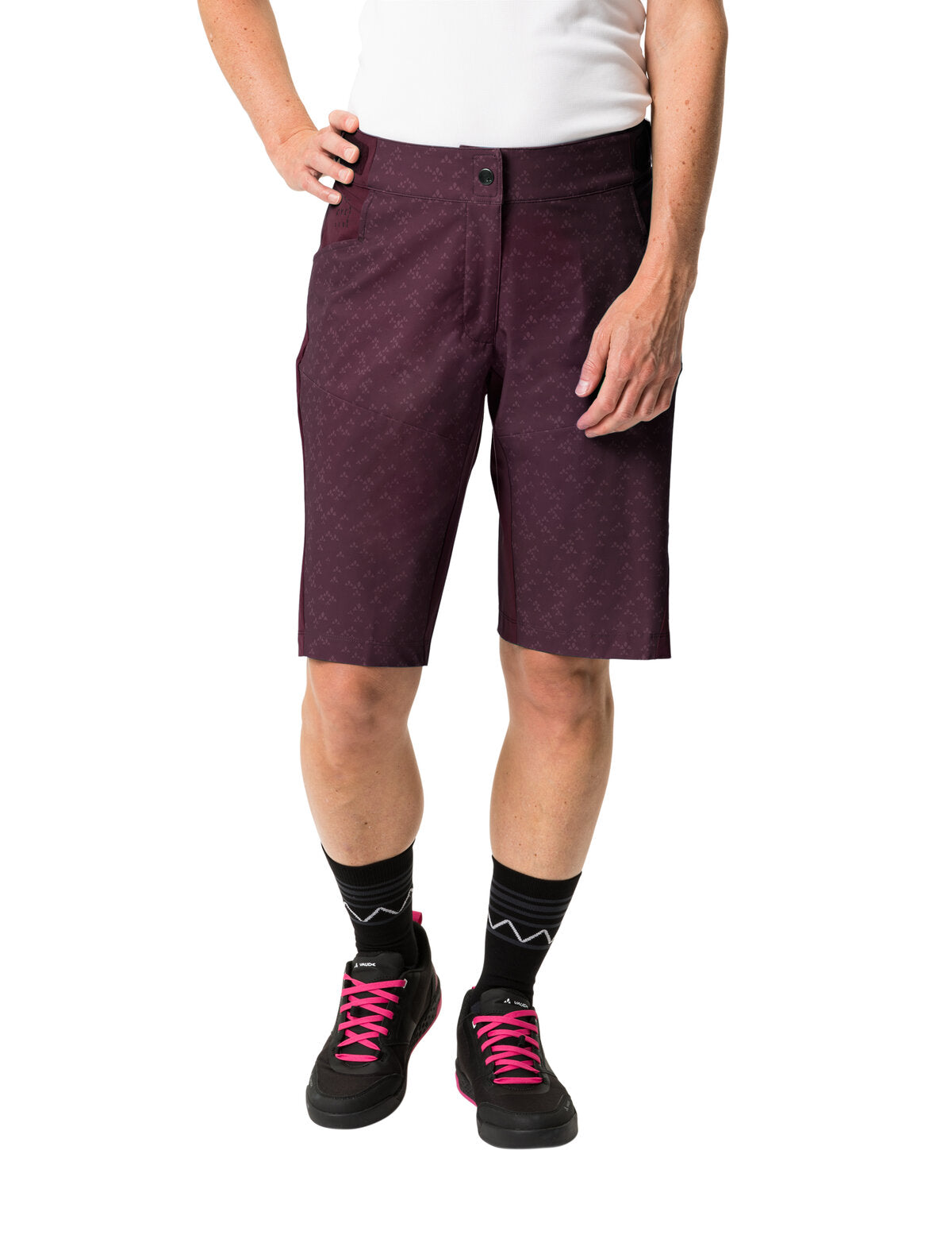 VAUDE Ledro Print Short Femme, violet