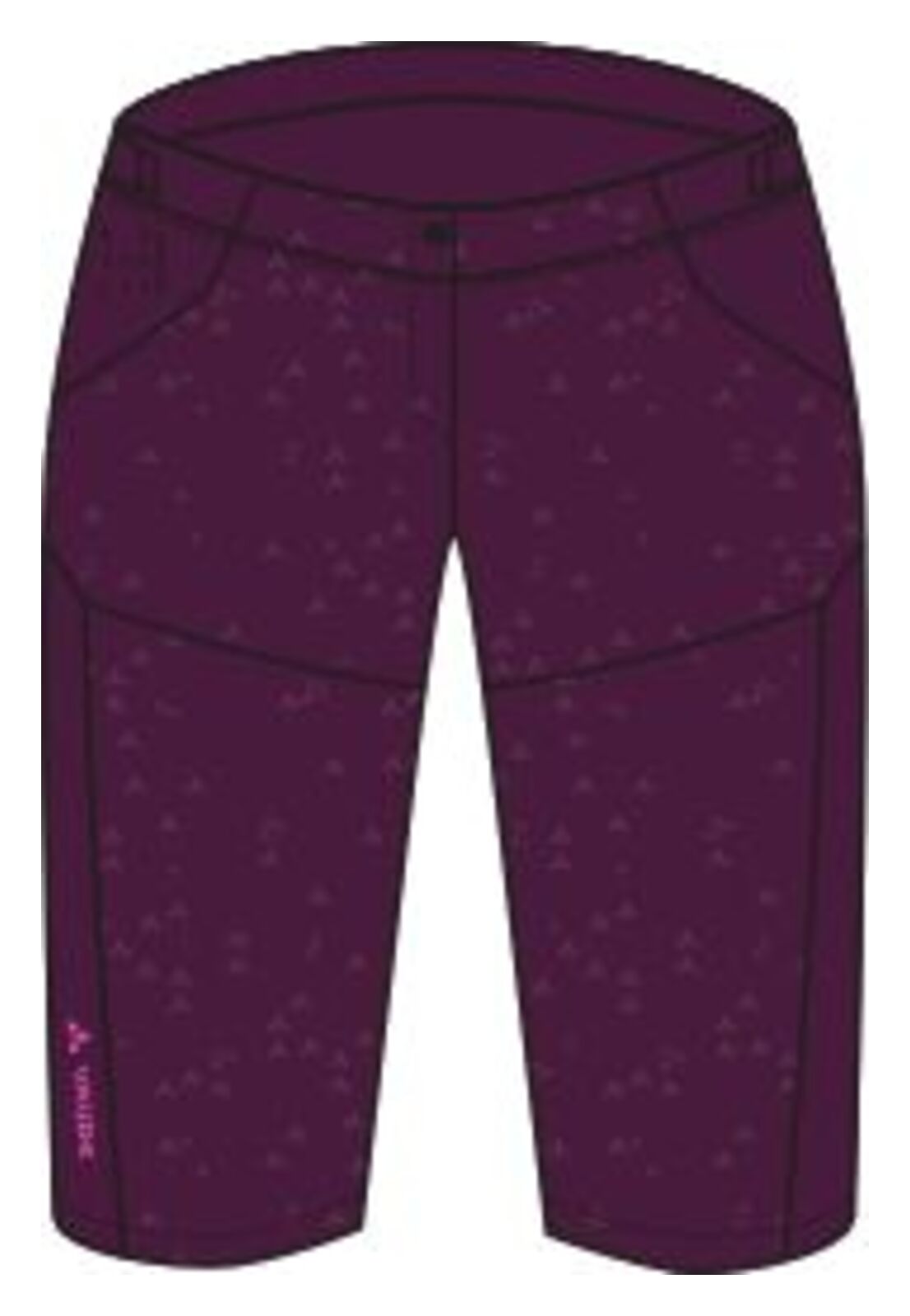 VAUDE Ledro Print Short Femme, violet