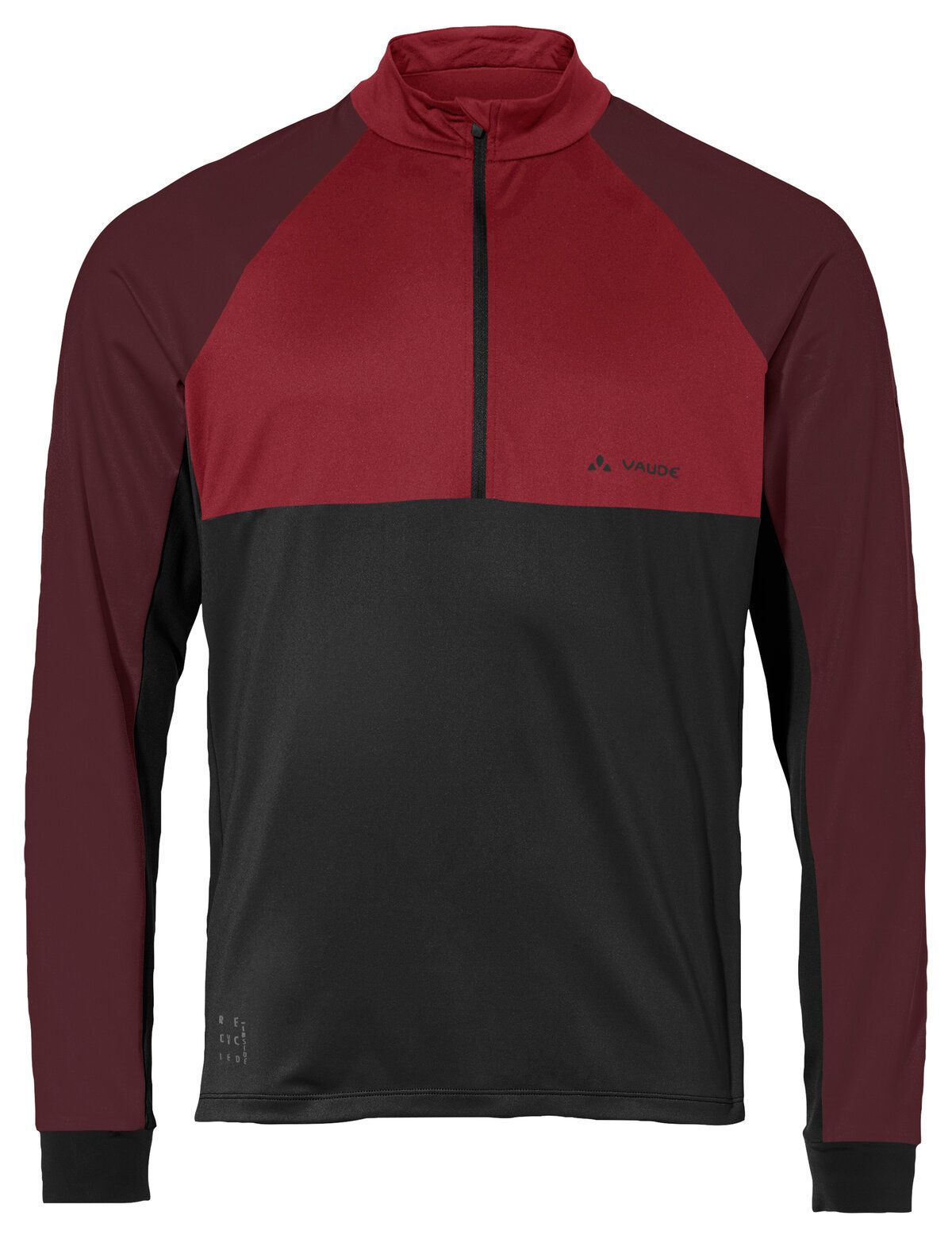 VAUDE Qimsa Halfzip LS Chemise Homme, carmin